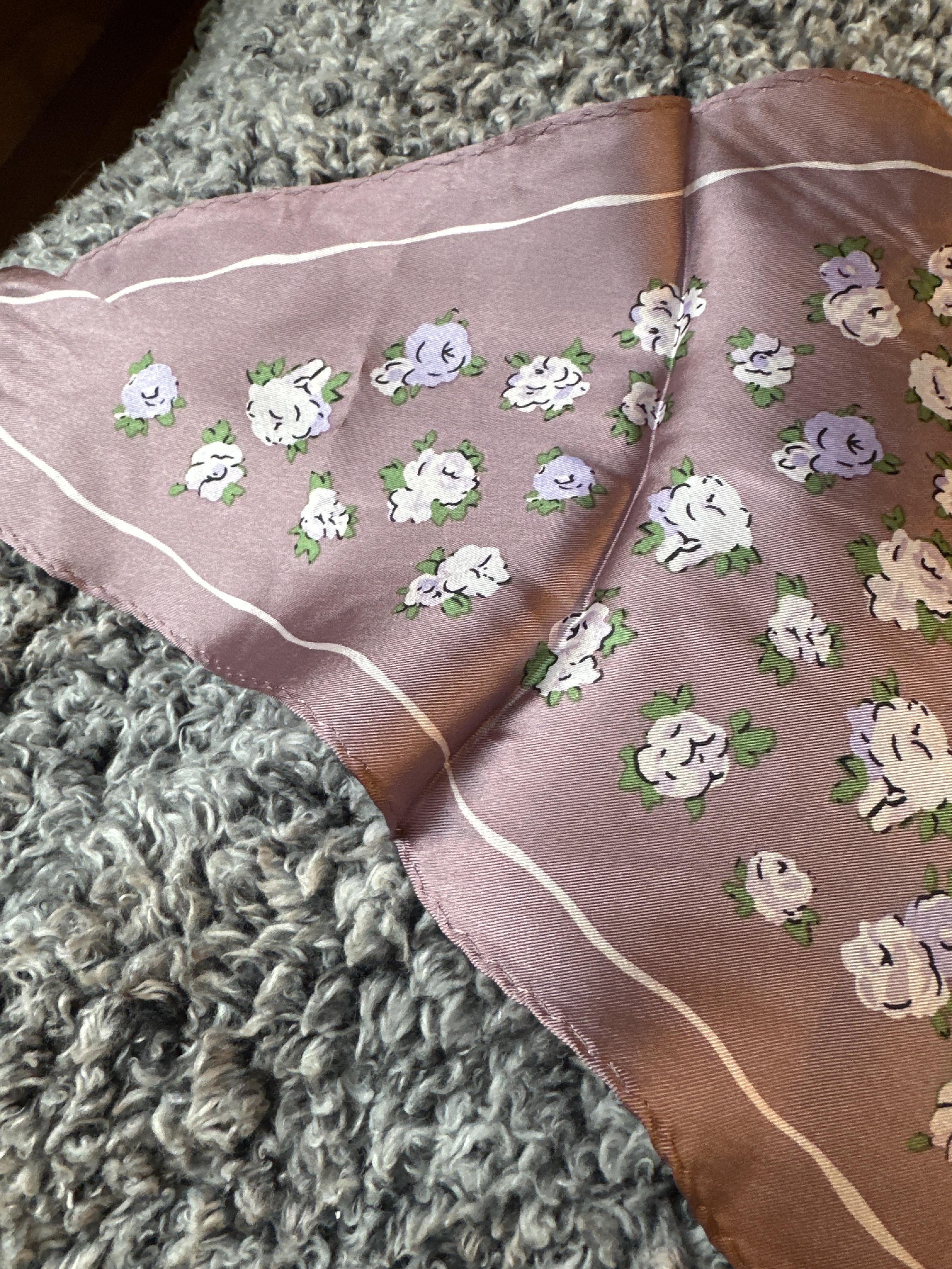 Tea Rose Print Silk Diamond Scarf | Accessories | Coach | COACH®