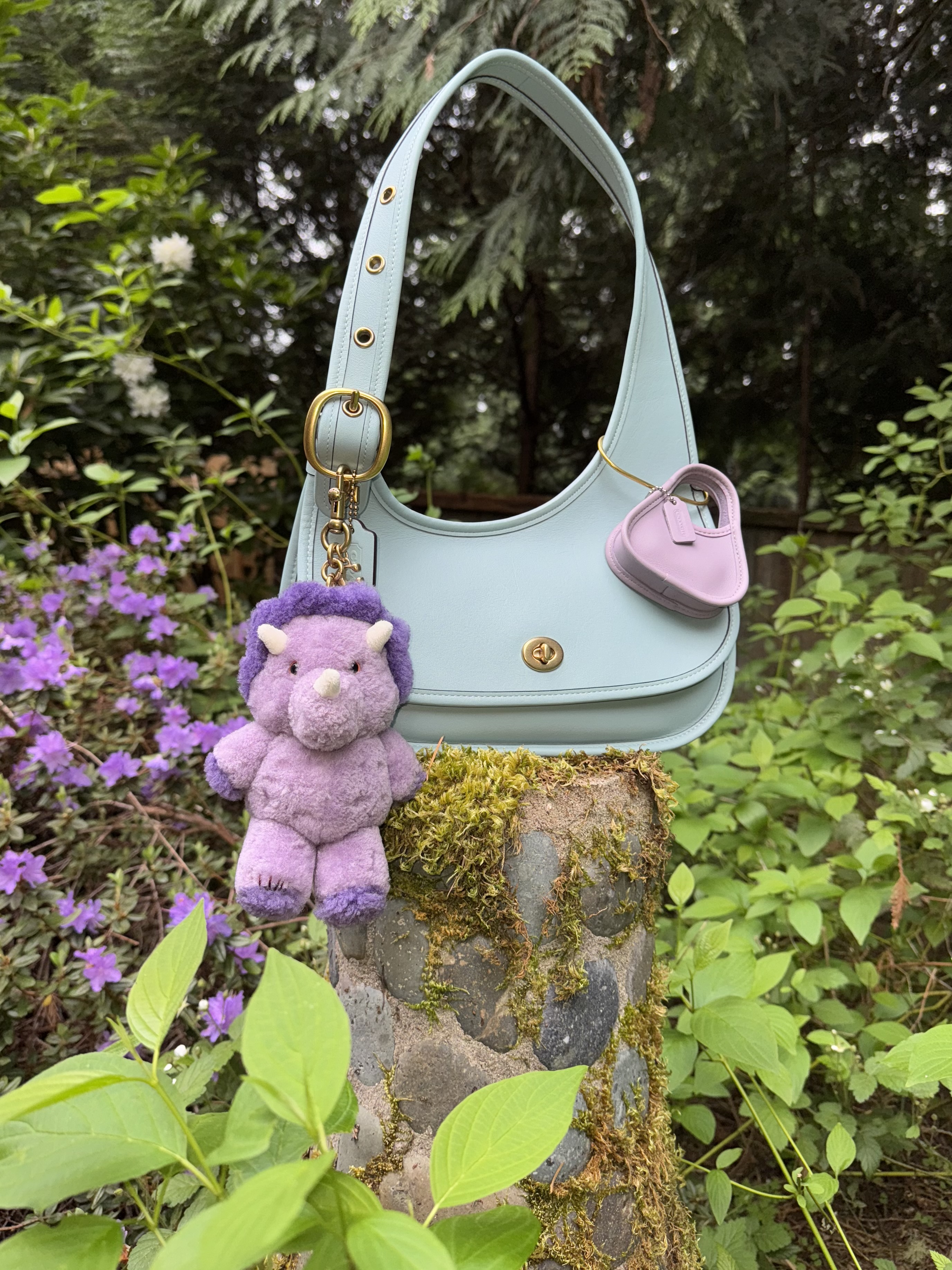 Rexy 10th Birthday Trixy Dinosaur Bag Charm In Shearling