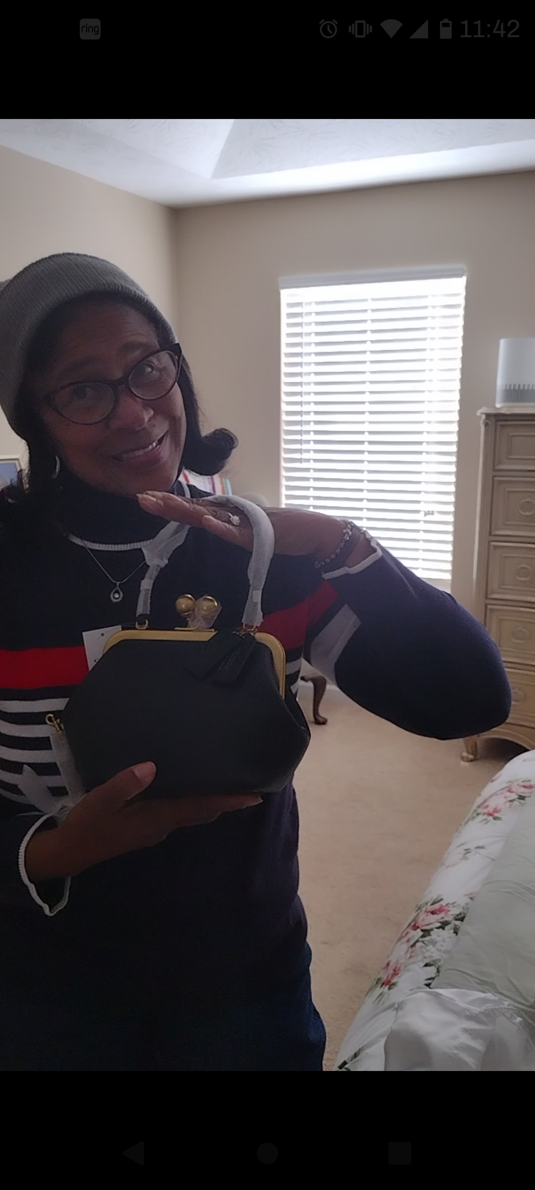 COACH® | Kisslock Frame Bag 16 In Crystal Signature Jacquard