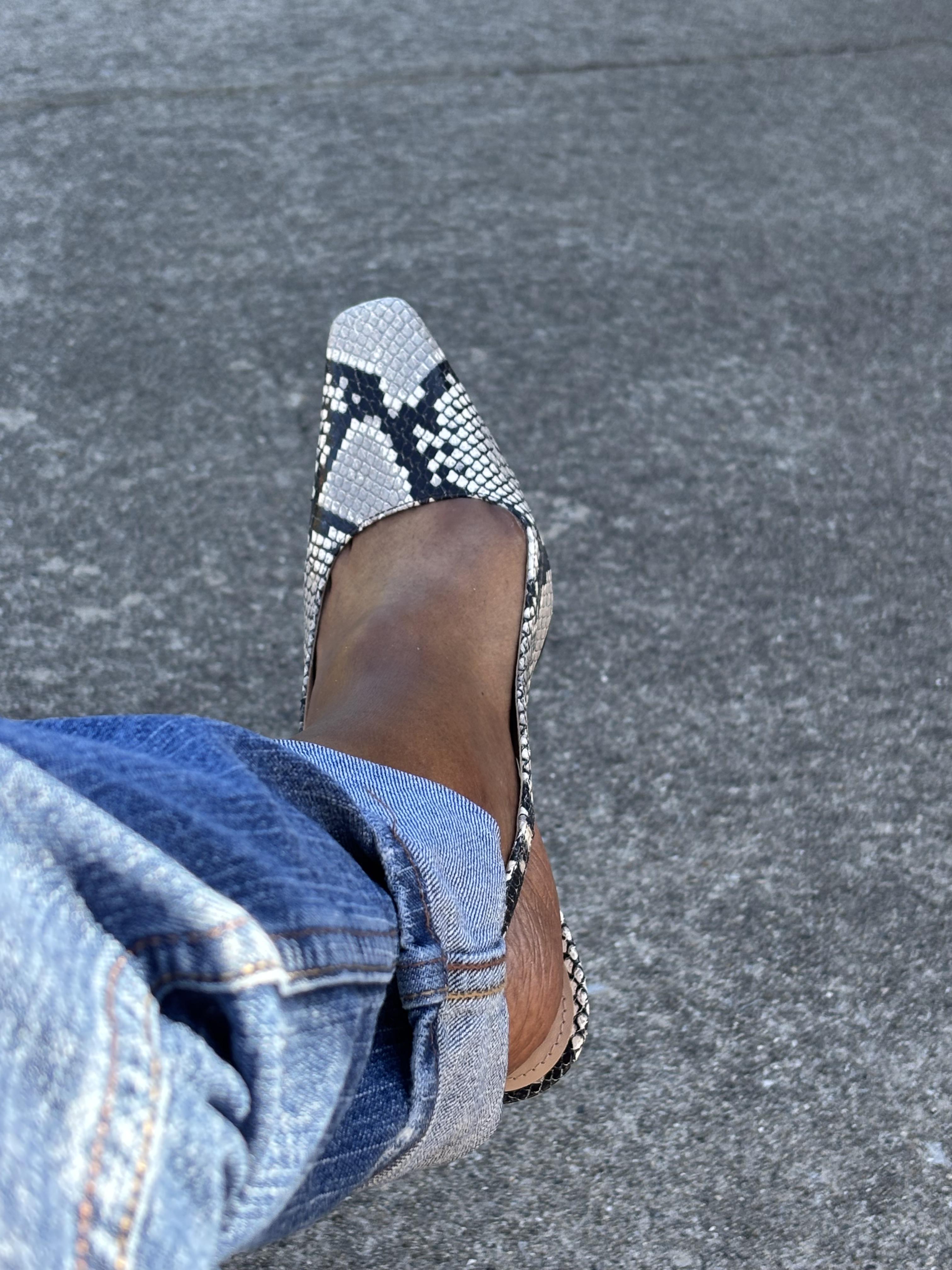 Slingback Heel With Snake Print | COACH®
