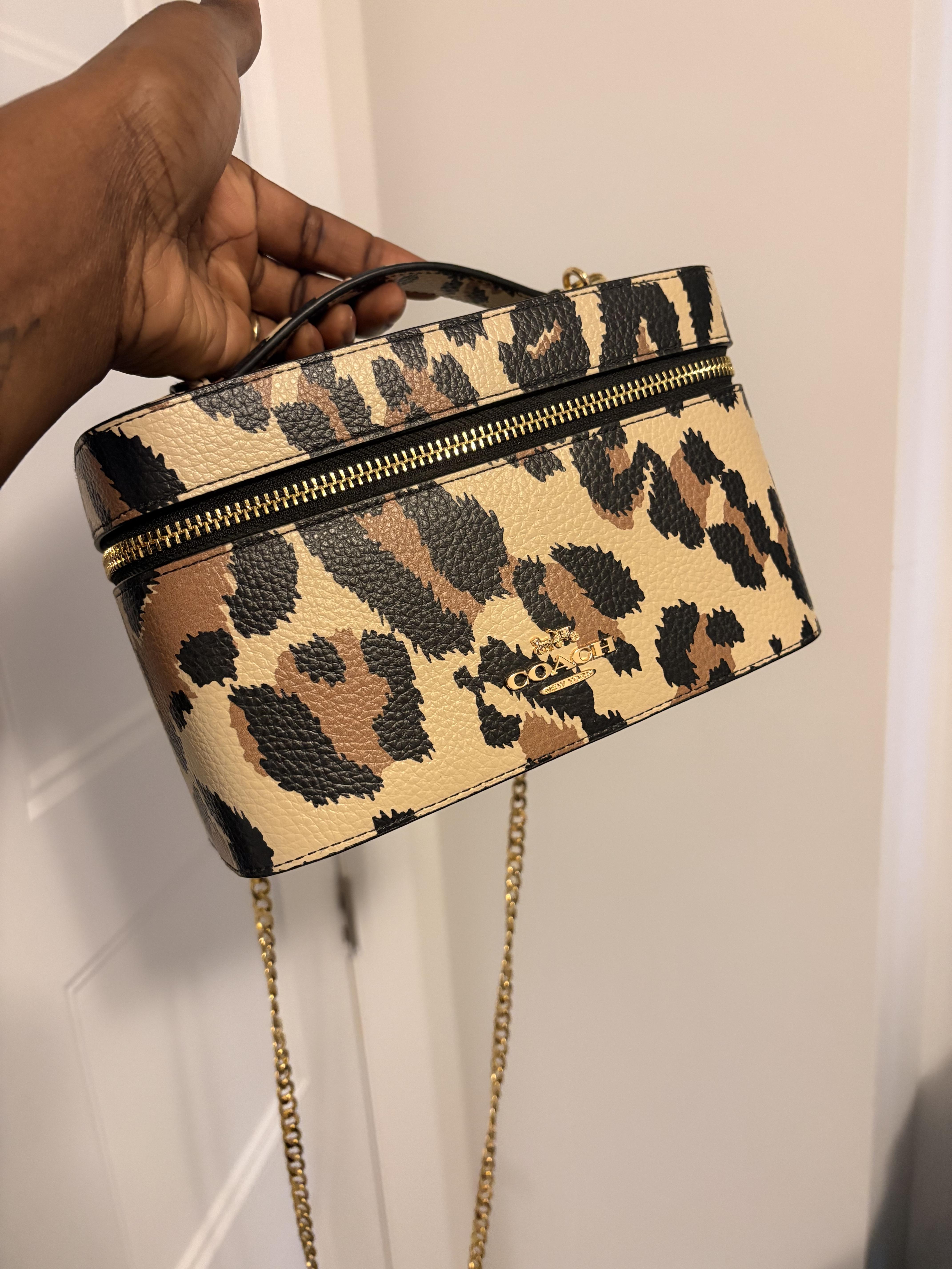 Belle Branchee Black- Beige Leopard Pouch ROGER VIVIER Belle Vivier patent leather-trimmed leopard  main image 2
