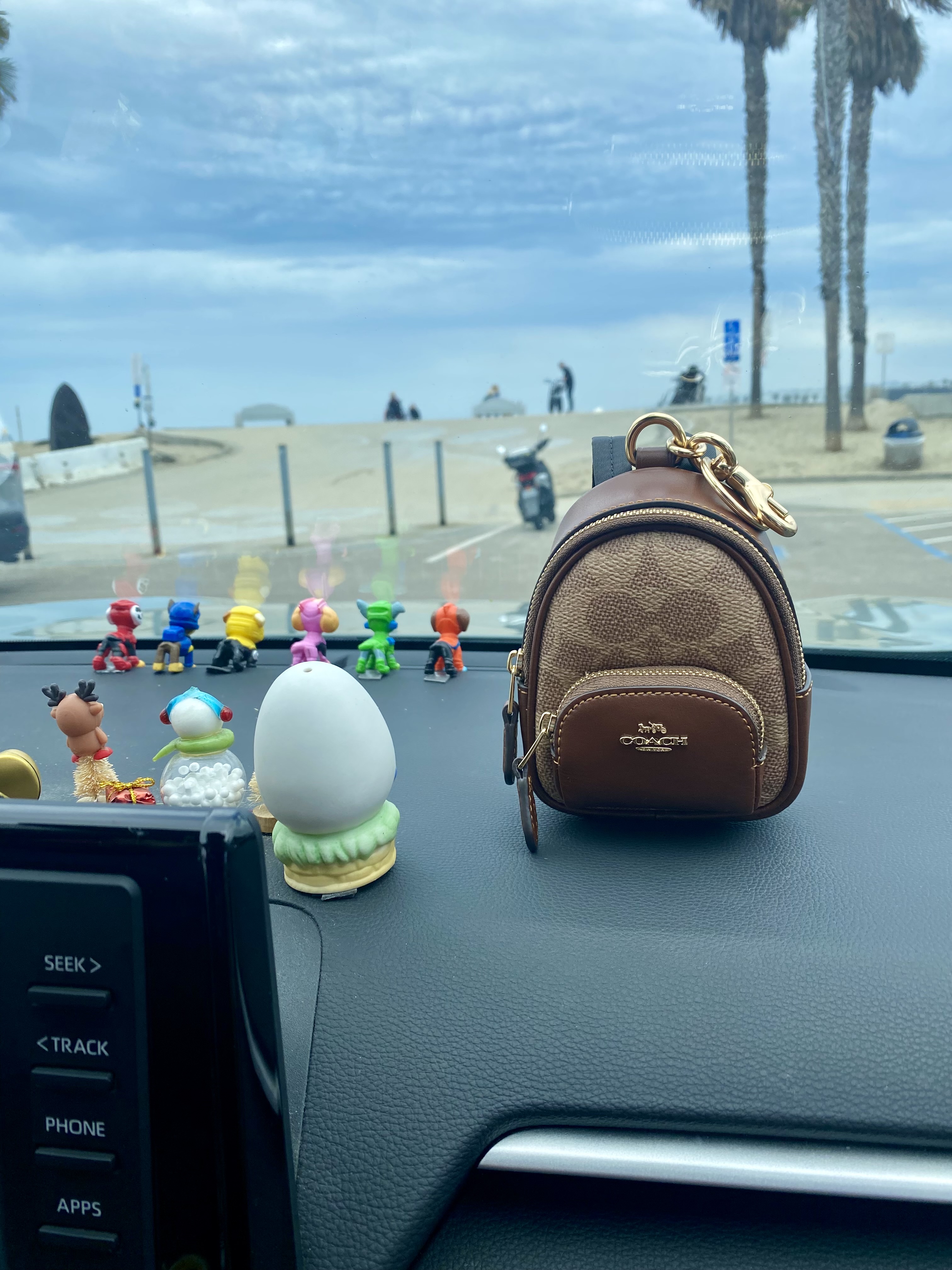 Mini Court Backpack Bag Charm In Signature Canvas | Accessories