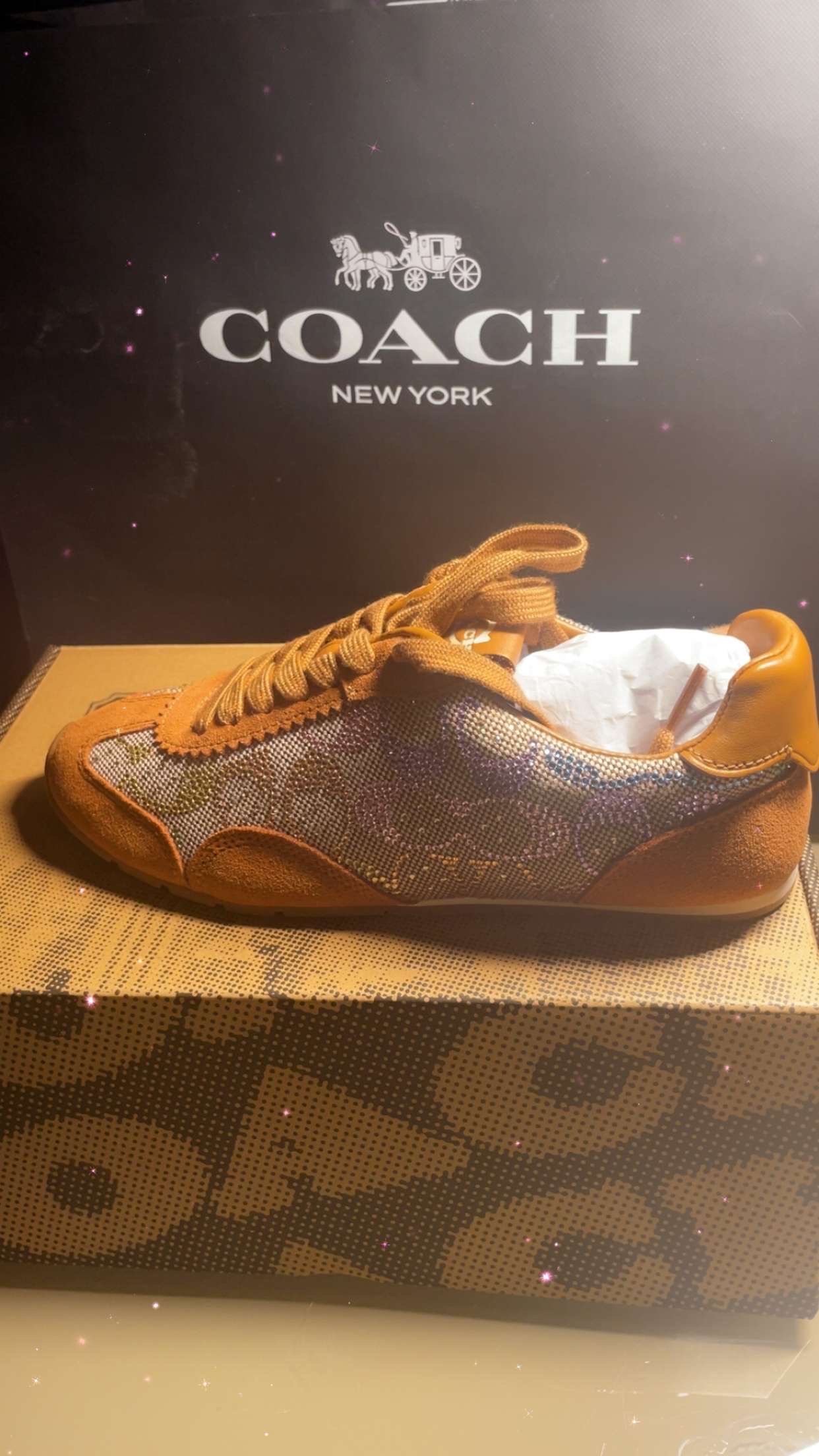 COACH® | Flat Sneaker In Crystal Signature Jacquard