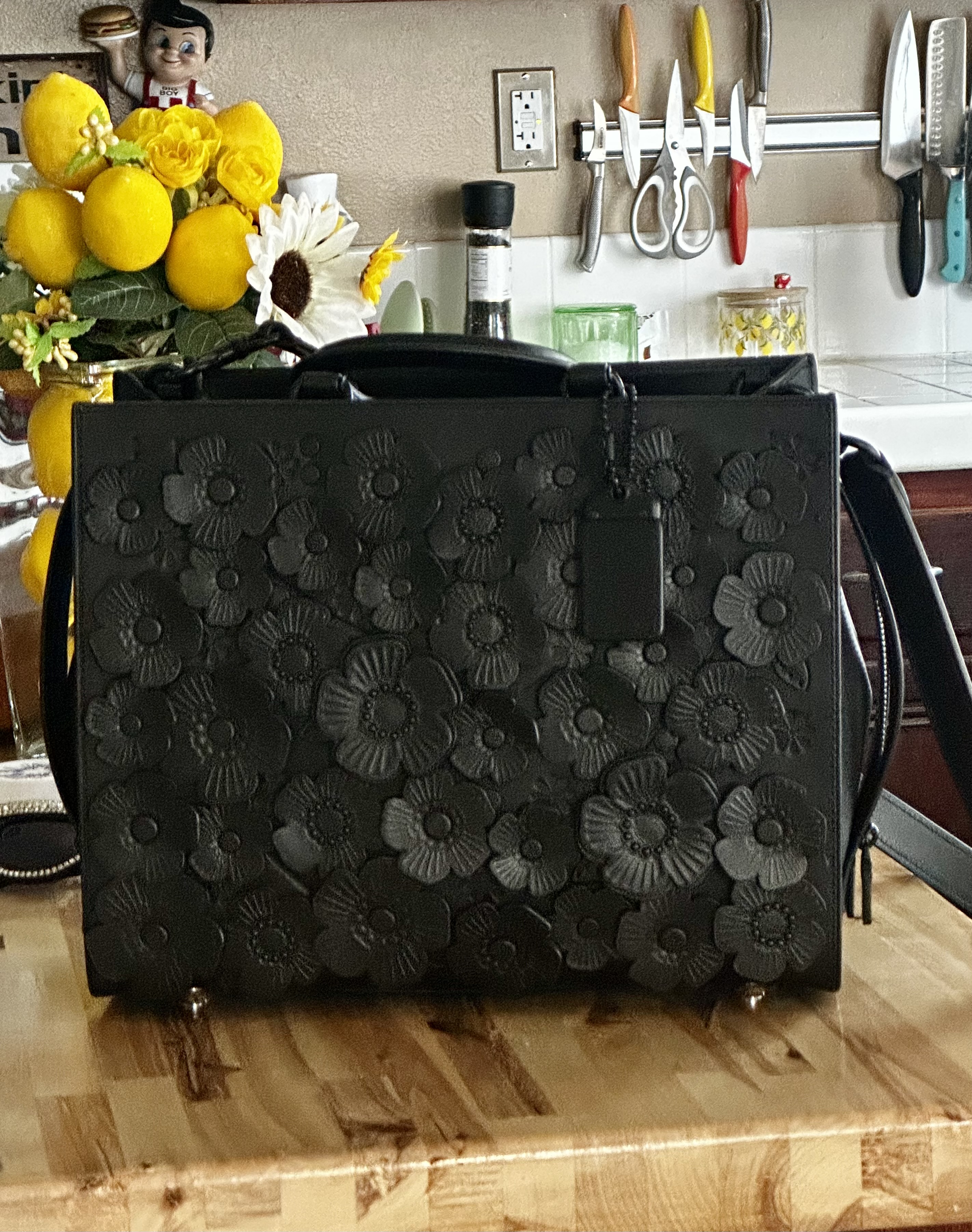 Rogue Bag In Colorblock With Tea Rose Applique | COACH®
