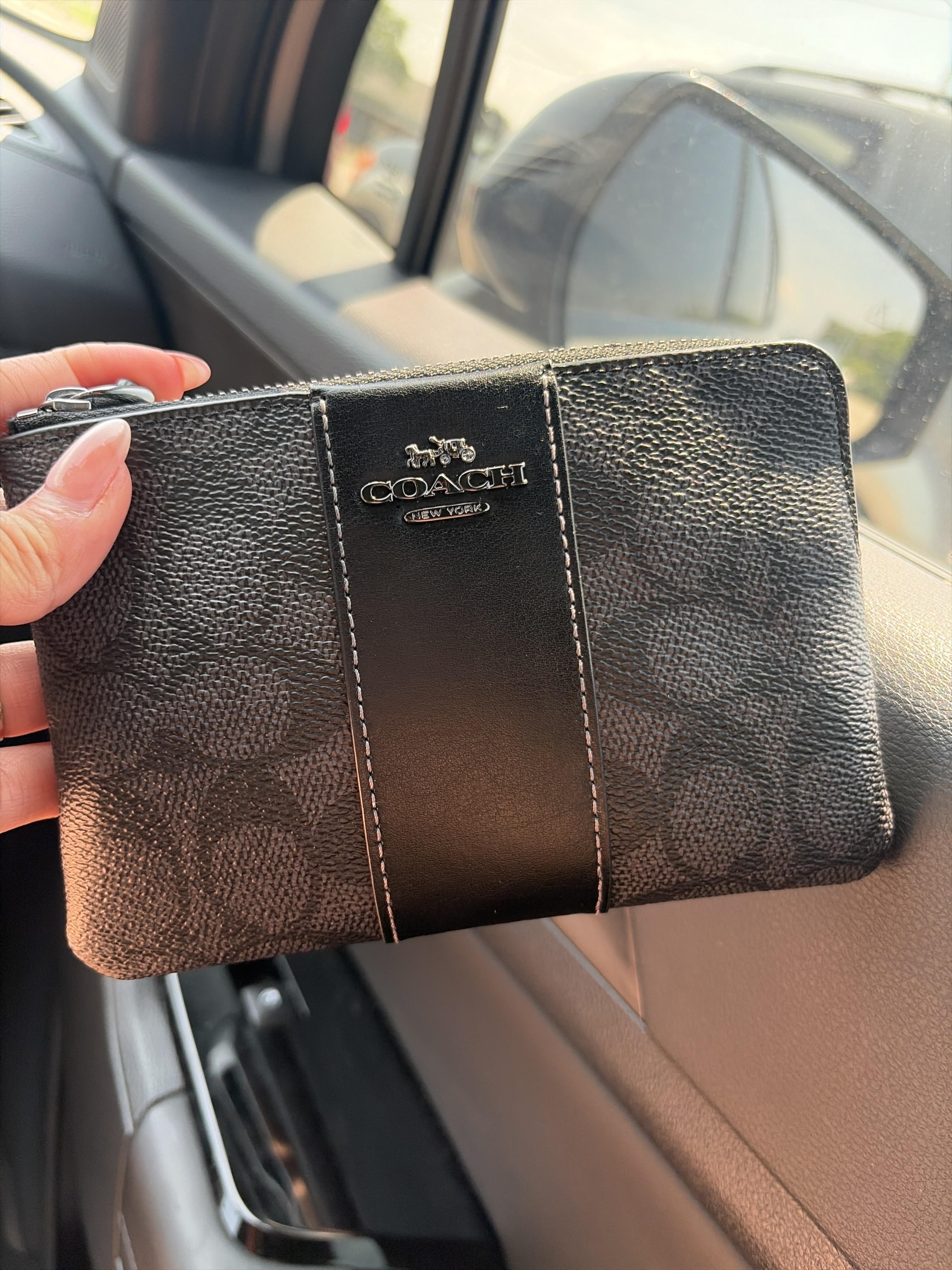 Corner Zip Wristlet In Rainbow Signature Canvas | Wristlets