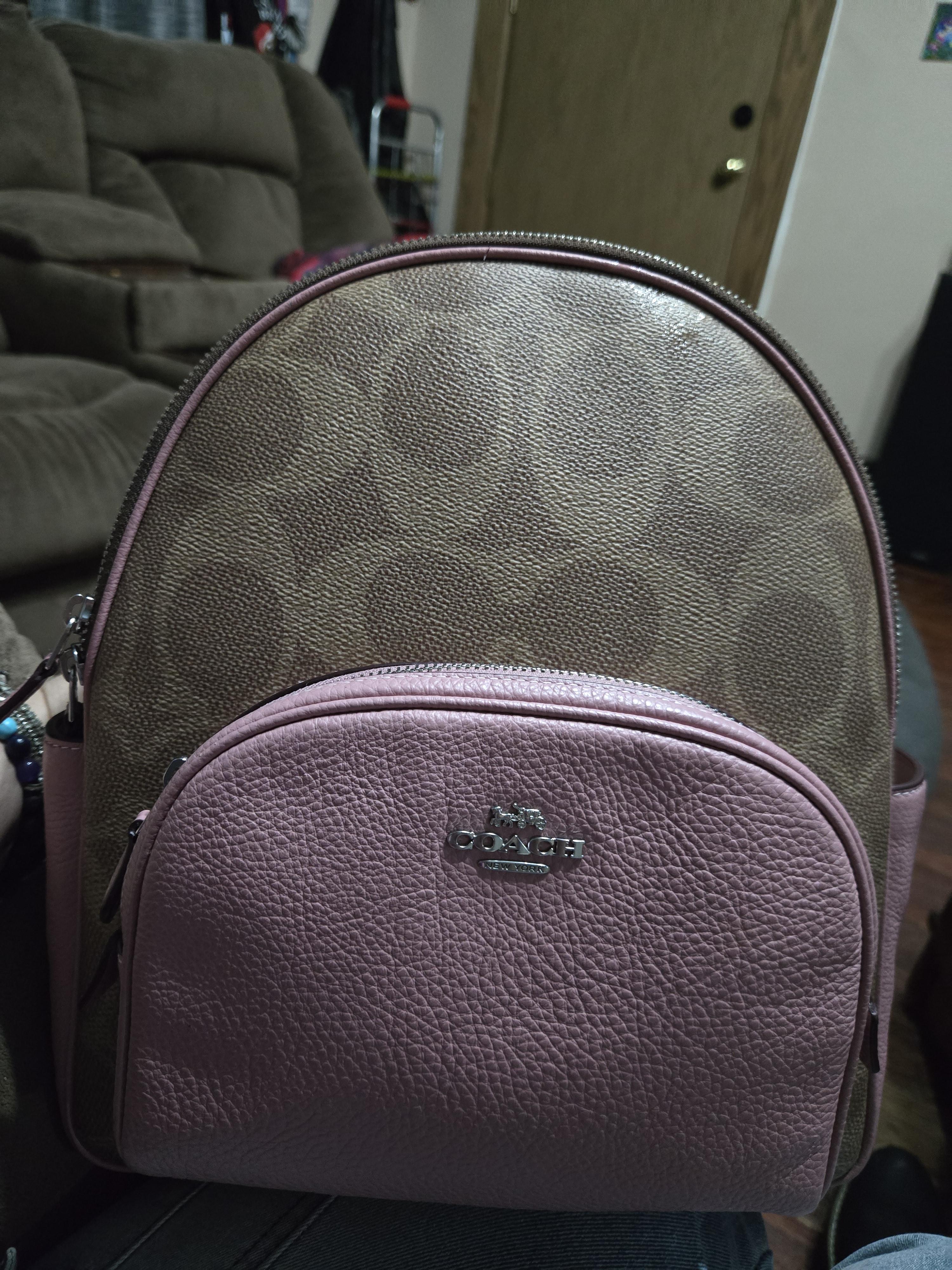 Court Backpack In Blocked Signature Canvas | COACH®