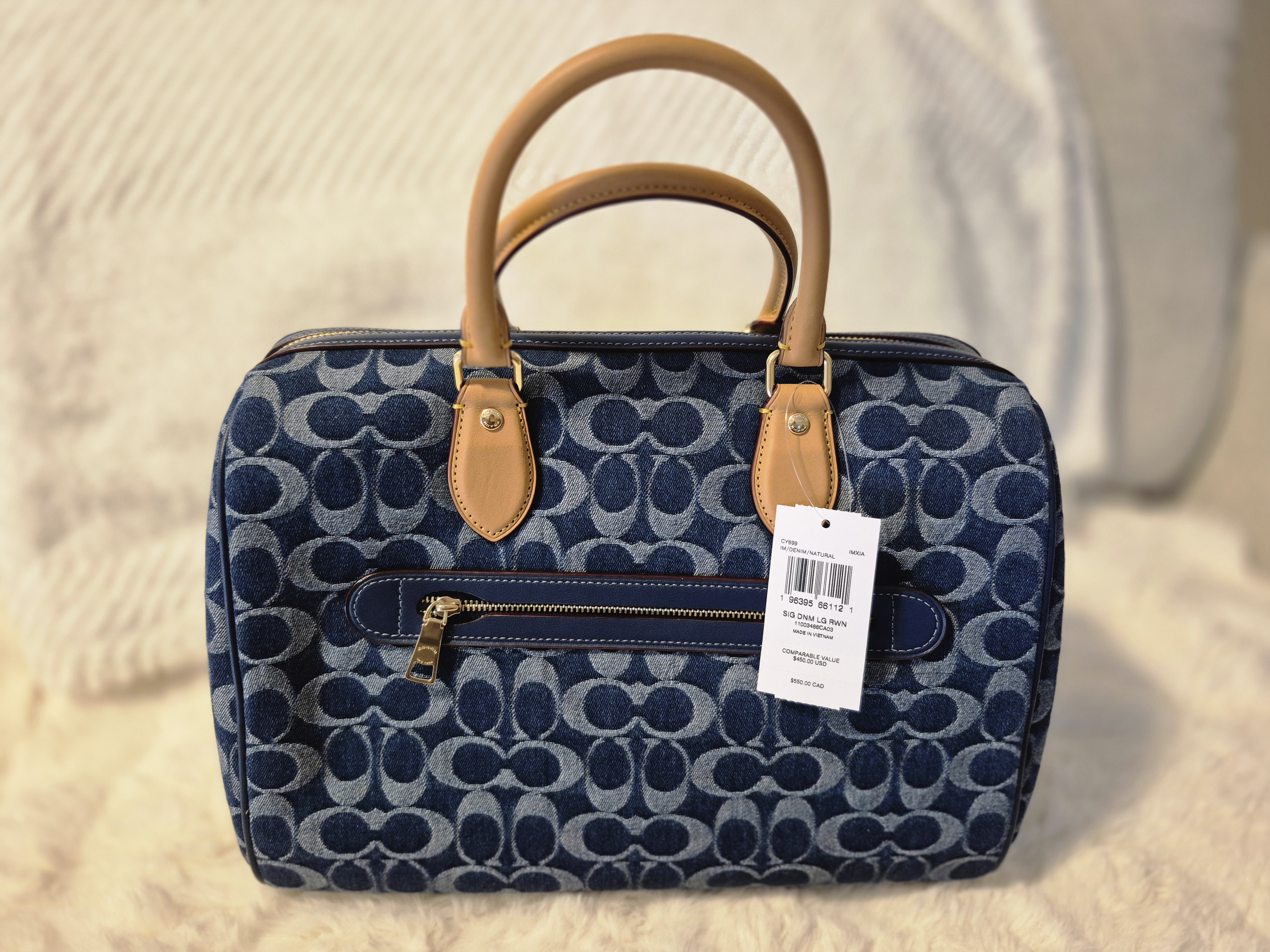 Rowan Large Satchel Bag In Signature Canvas | COACH®