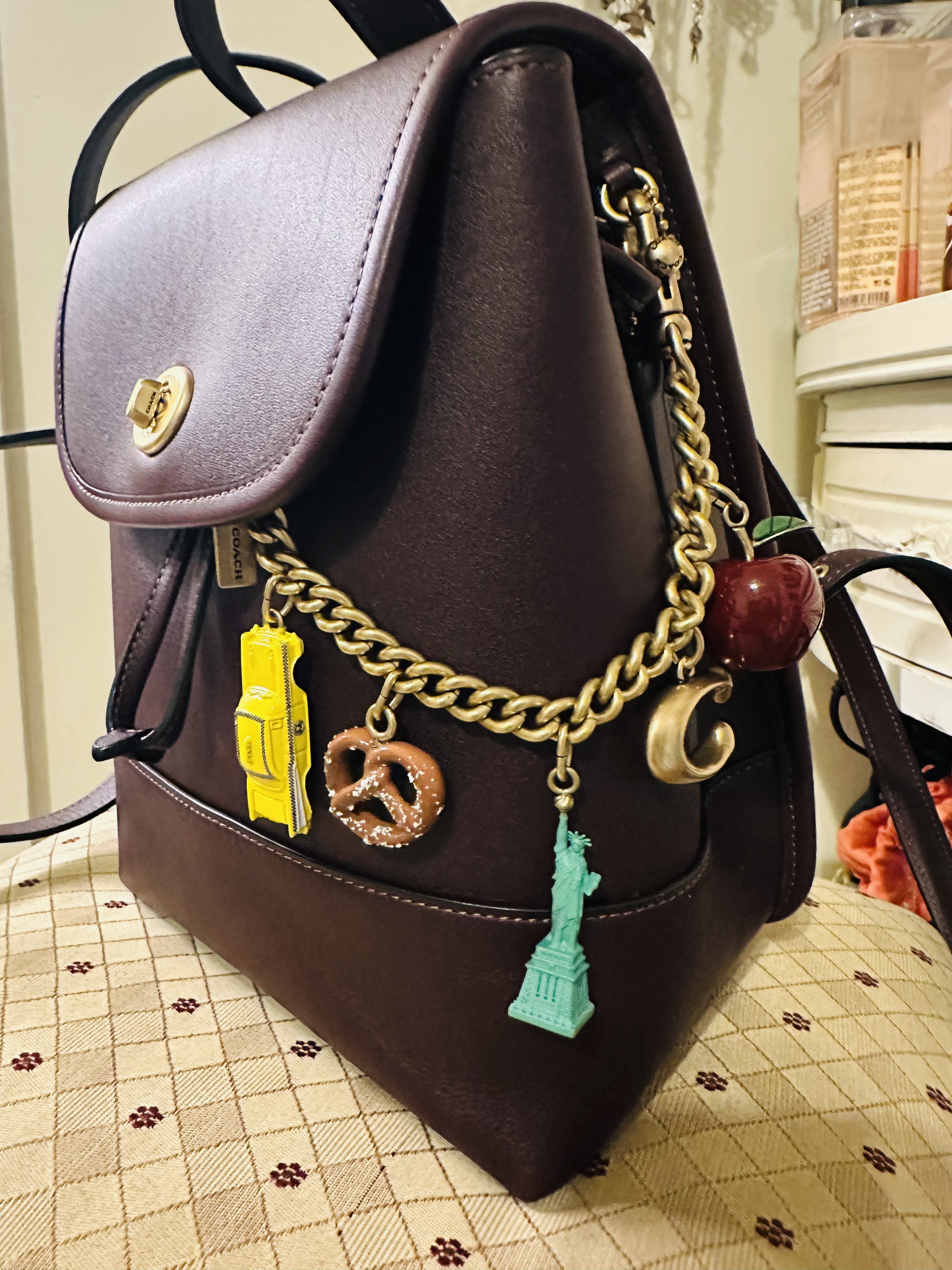 New York Motif Chain Bag Charm | Accessories | Coach | COACH®