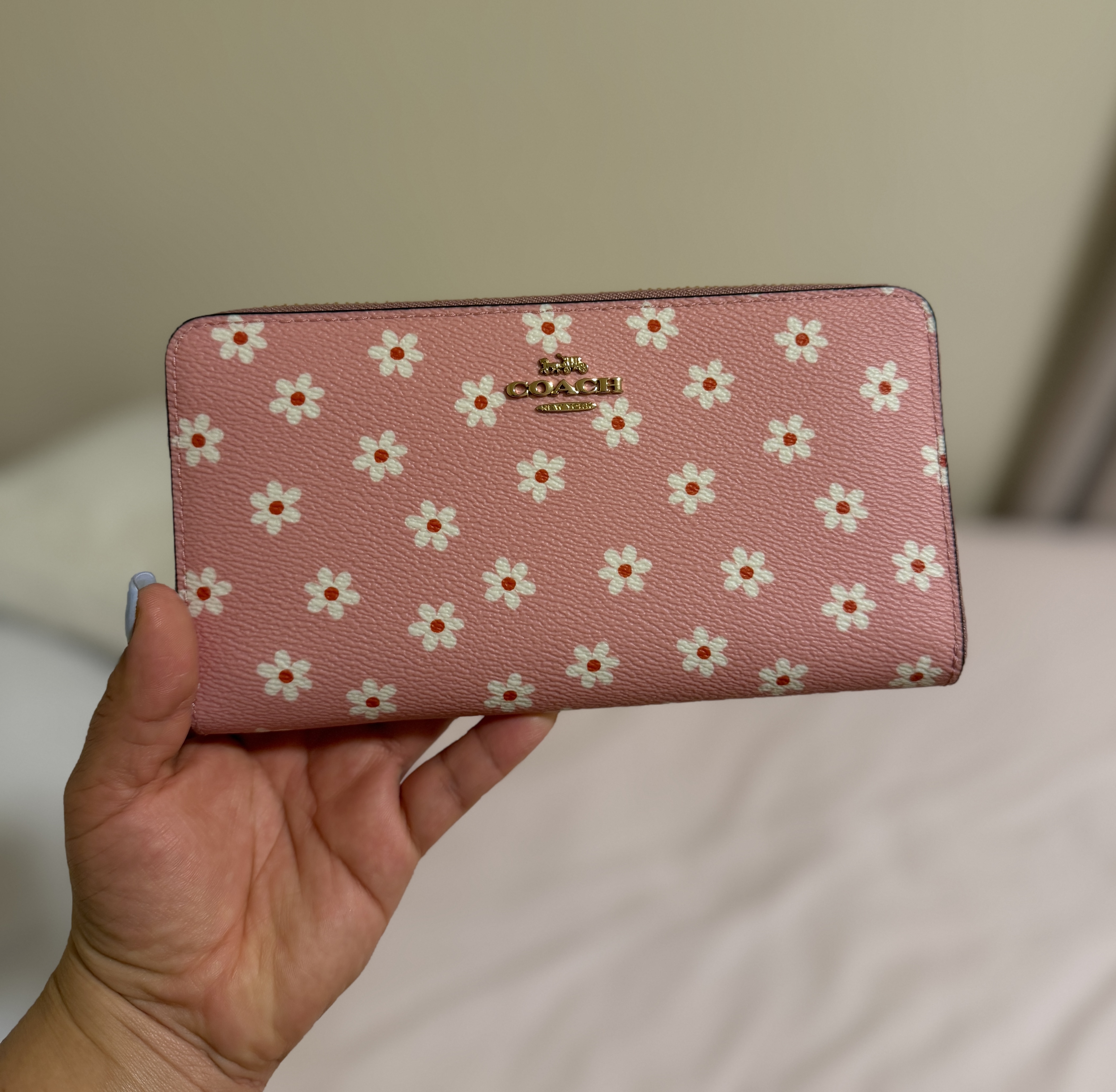 Long Zip Around Wallet In Signature Canvas With Coach Graphic