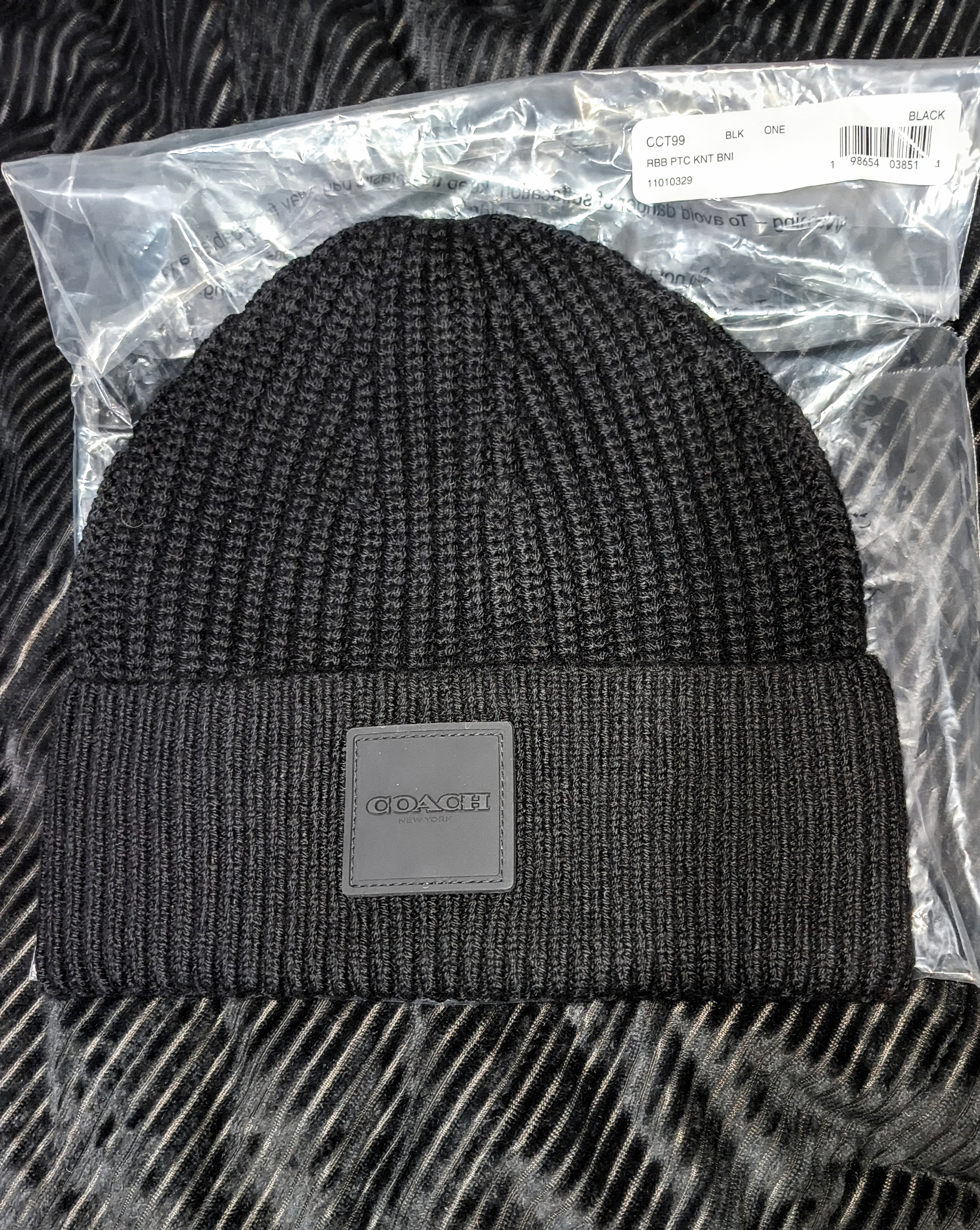 Knit Beanie With Rubber Patch | Accessories | Coach | COACH®
