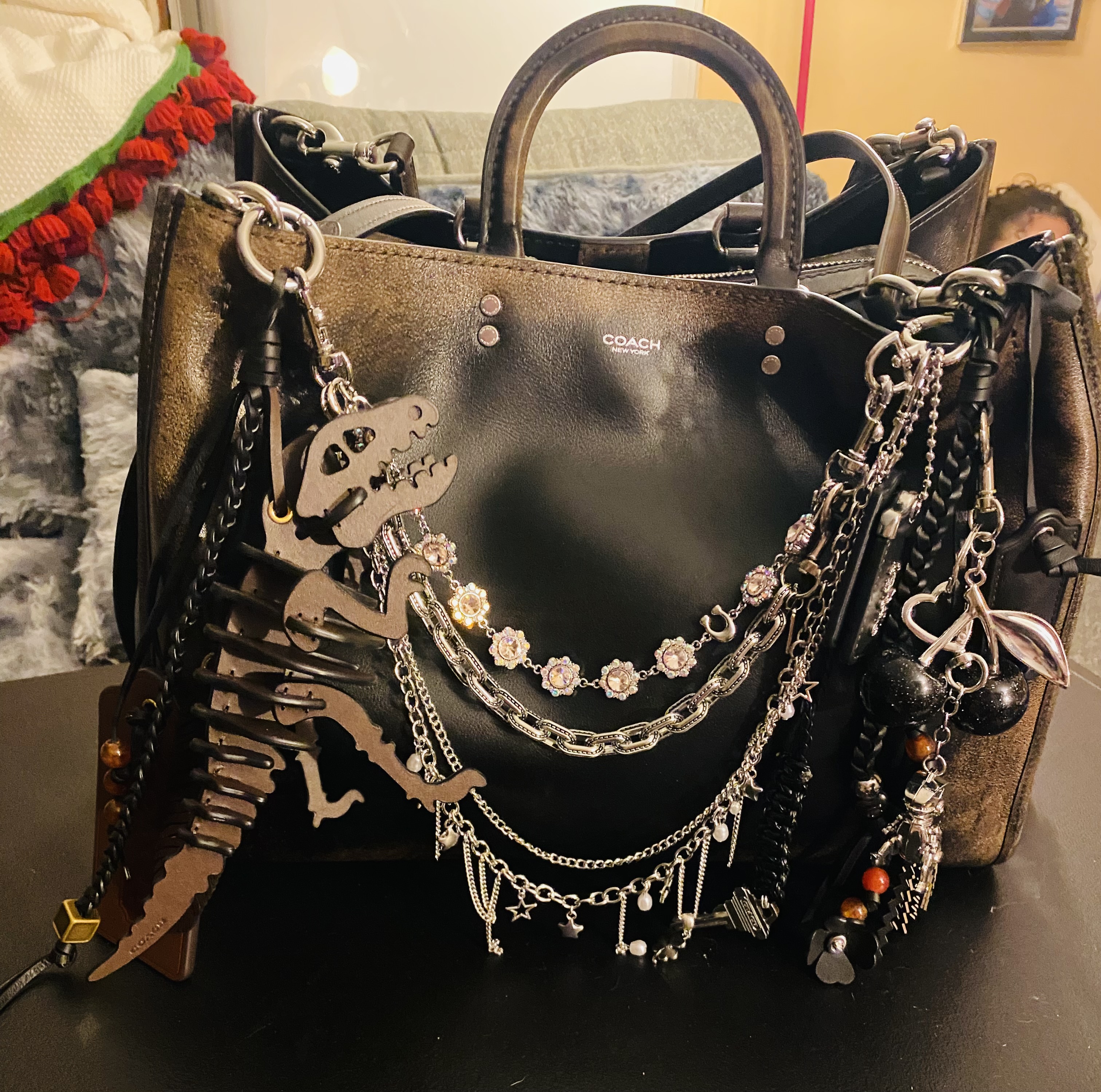 Rogue Bag 40 In Loved Leather With Charms | Bags | Coach | COACH®