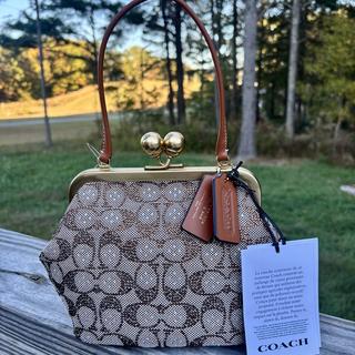 Kisslock Frame Bag 16 In Crystal Signature Jacquard | COACH®