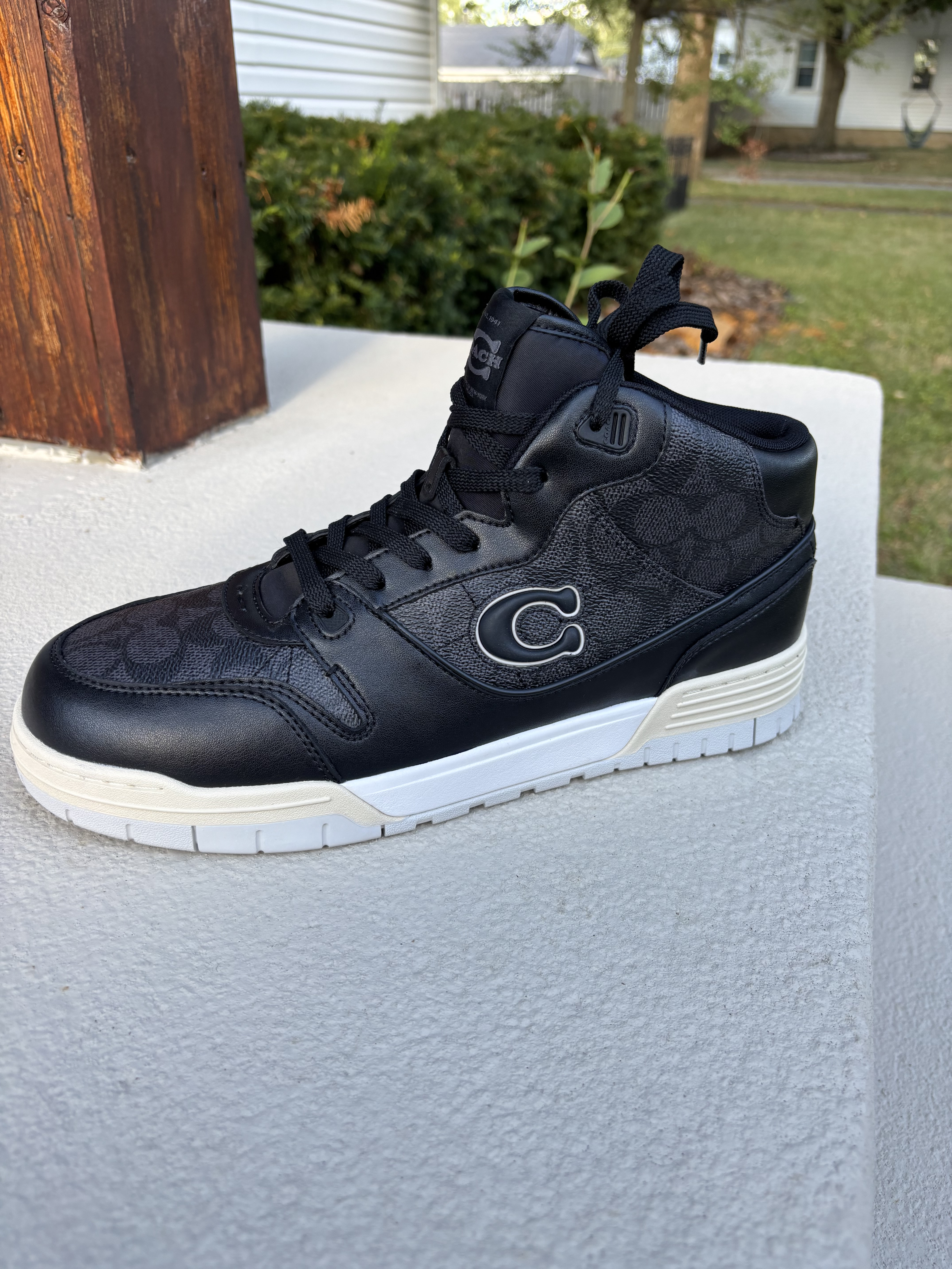 Coach Soho Mid Top Sneakers Men’s Size 10.5 D Optic White Leather Lace Up Casual Soho Mid Top Sneaker | Other Shoes | Coach | COACH® main image 3