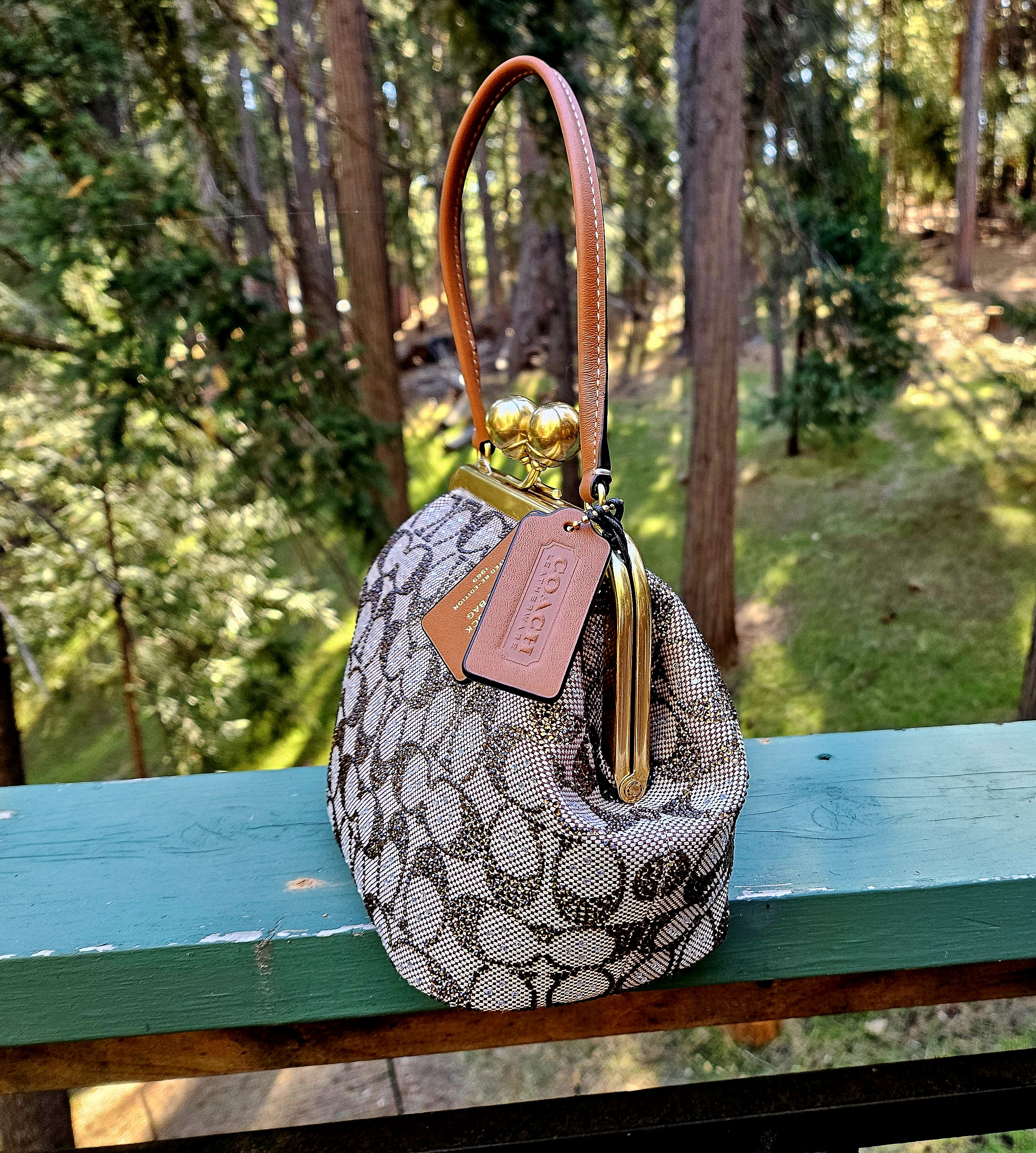 Coach Optic Signature Kisslock Party Bag 【公式通販】