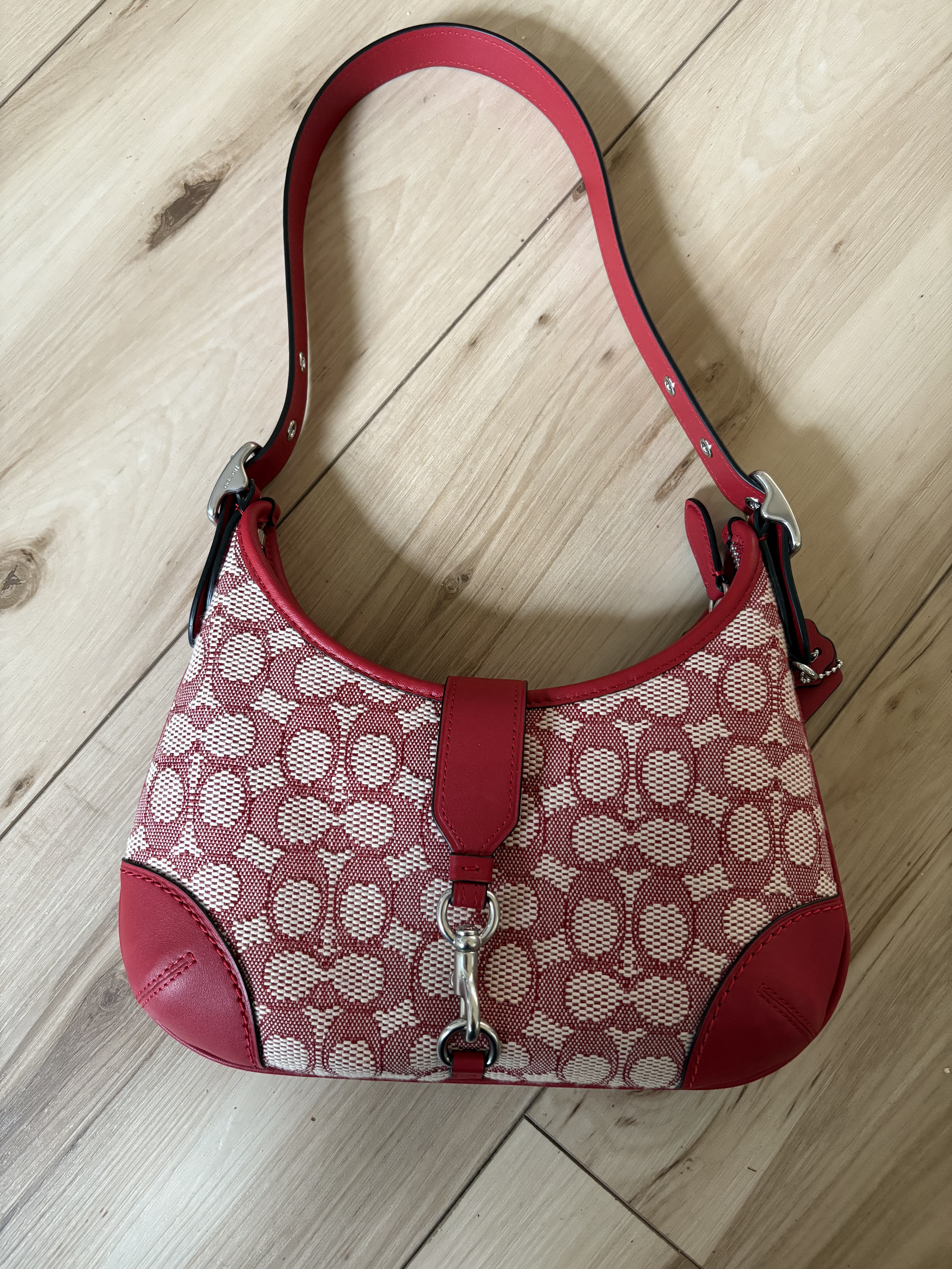 COACH® | Hamptons Hobo Bag With Cherry Print