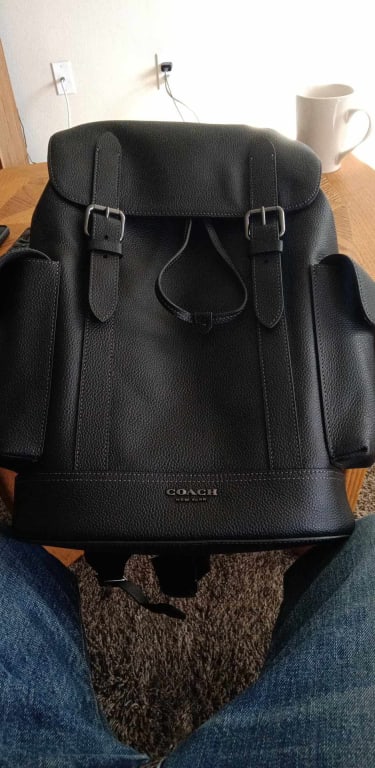 Hudson Backpack With Banana Leaves Print | COACH® display picture 2
