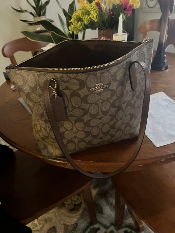Zip Top Tote Bag In Signature Canvas | Bags | Coach | COACH®