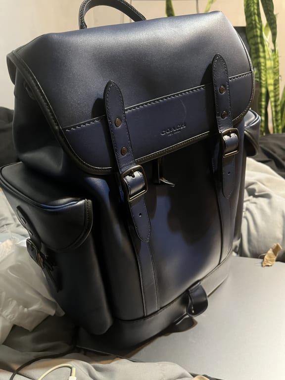 coach campus backpack leather with suede Hitch Backpack In Signature Suede