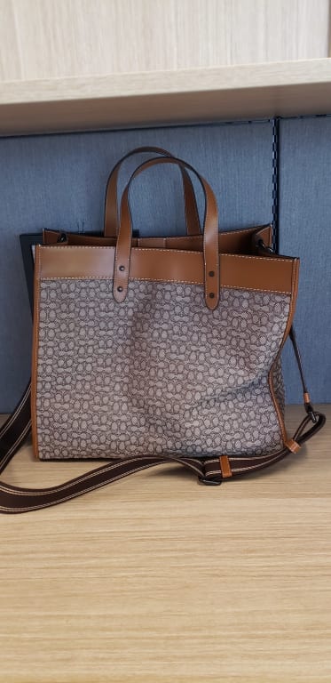 Field Tote Bag 40 In Upwoven Leather | COACH®