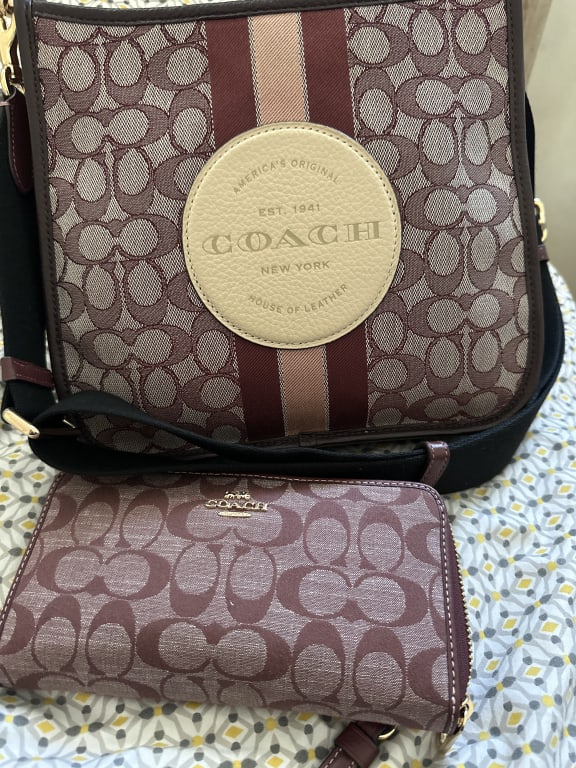 Dempsey File Bag In Signature Jacquard With Stripe And Coach  display picture 3