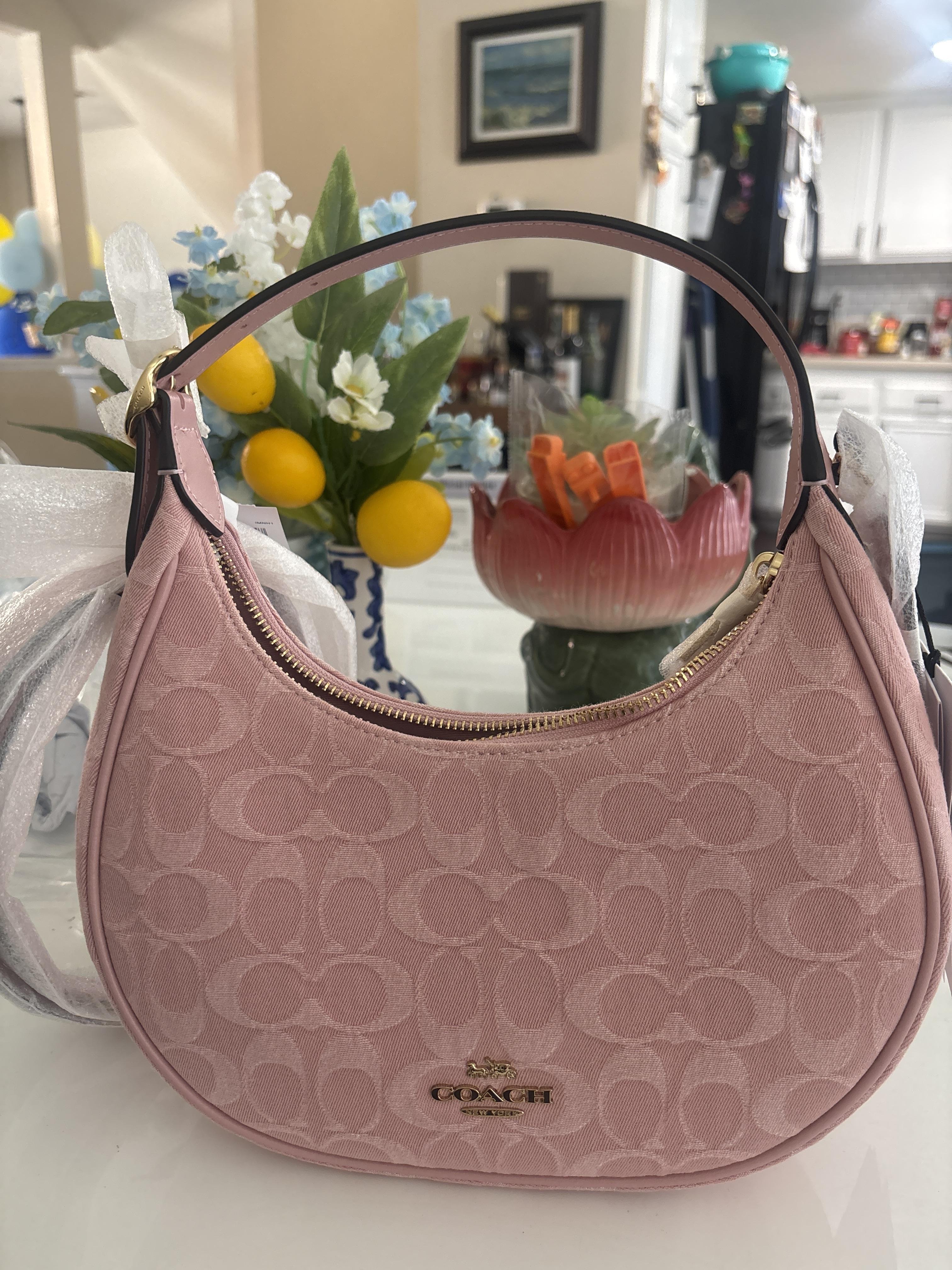 Emily Shoulder Bag In Signature Jacquard With Floral Embroidery