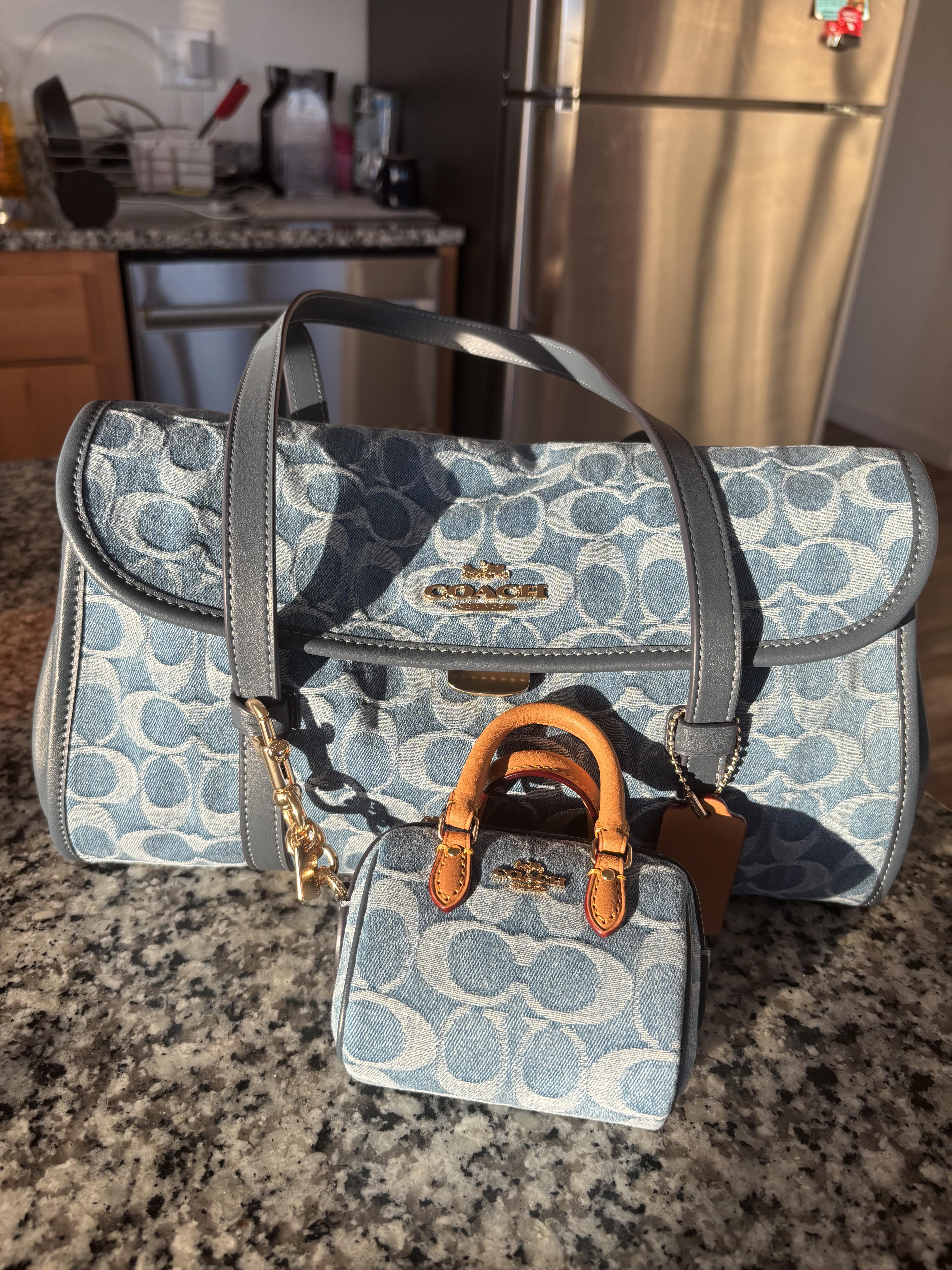 Mini Rowan Bag Charm In Signature Denim | Accessories | Coach | COACH®