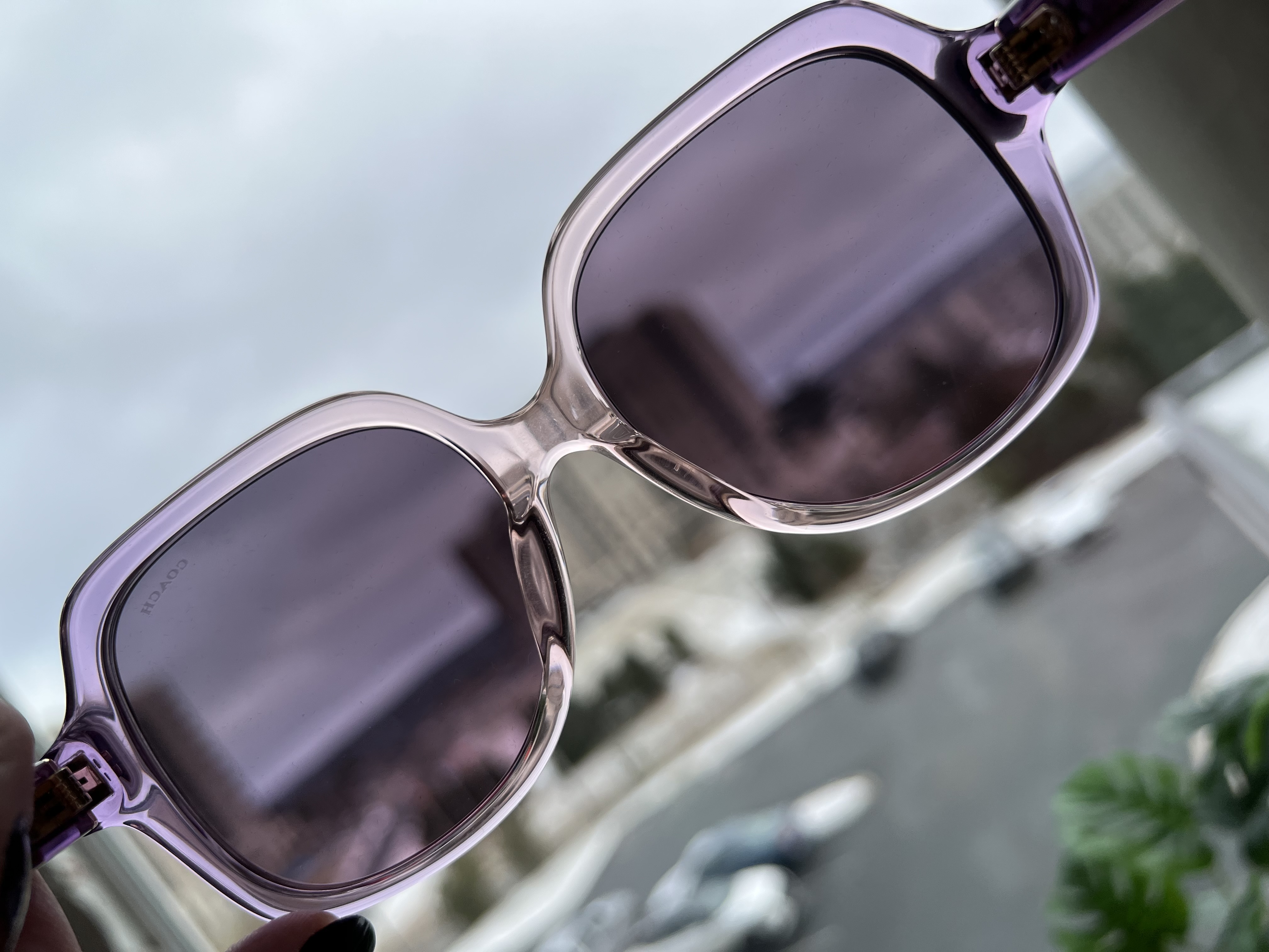 Coach Square Wireframe Ombre Sunglasses HC8408U main image 4