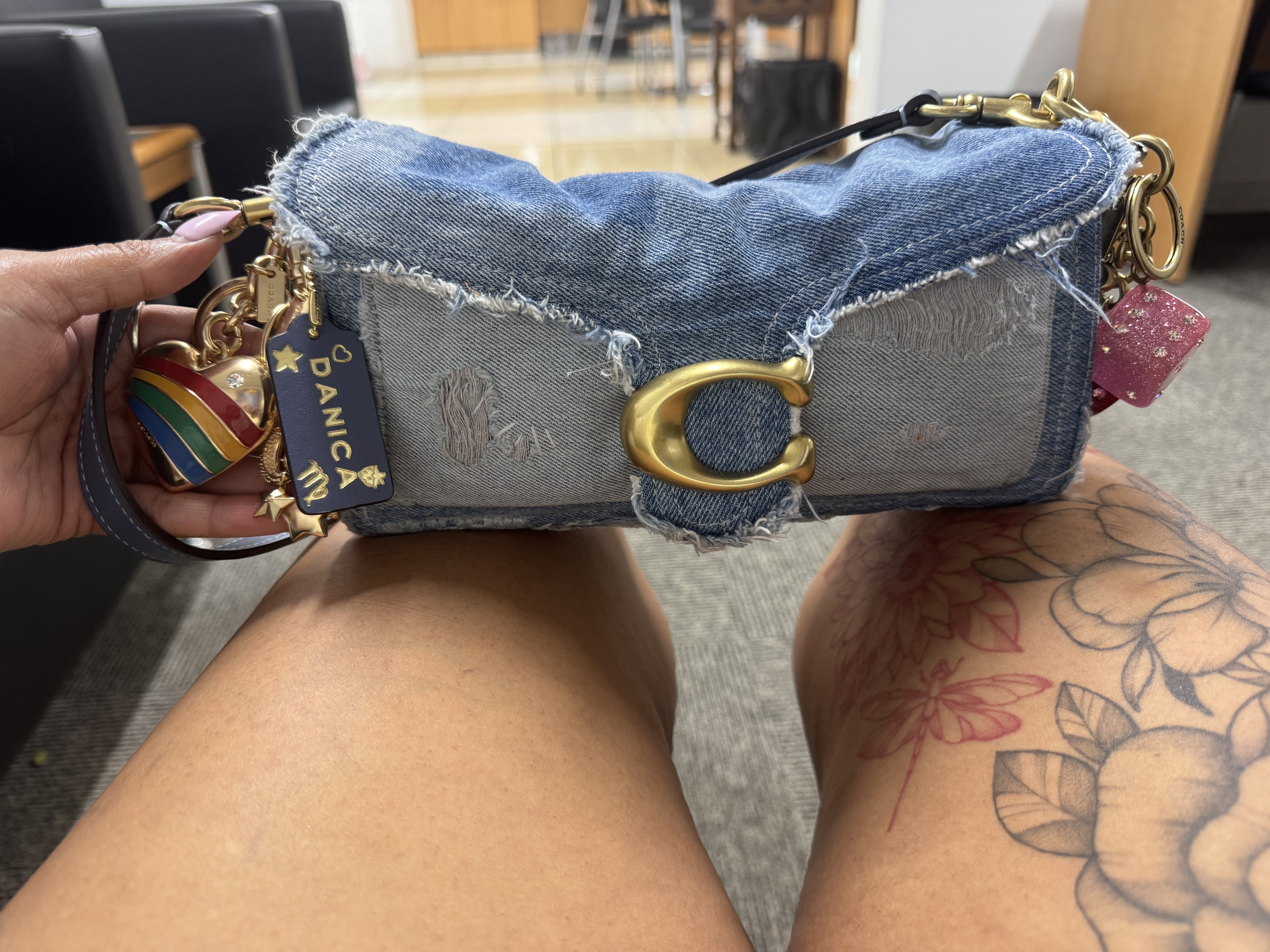 ショルダーバッグ Coach Denim Patchwork Shoulder Bag COACH Tabby 26 Upcycled Denim Patchwork Shoulder Bag | Nordstrom