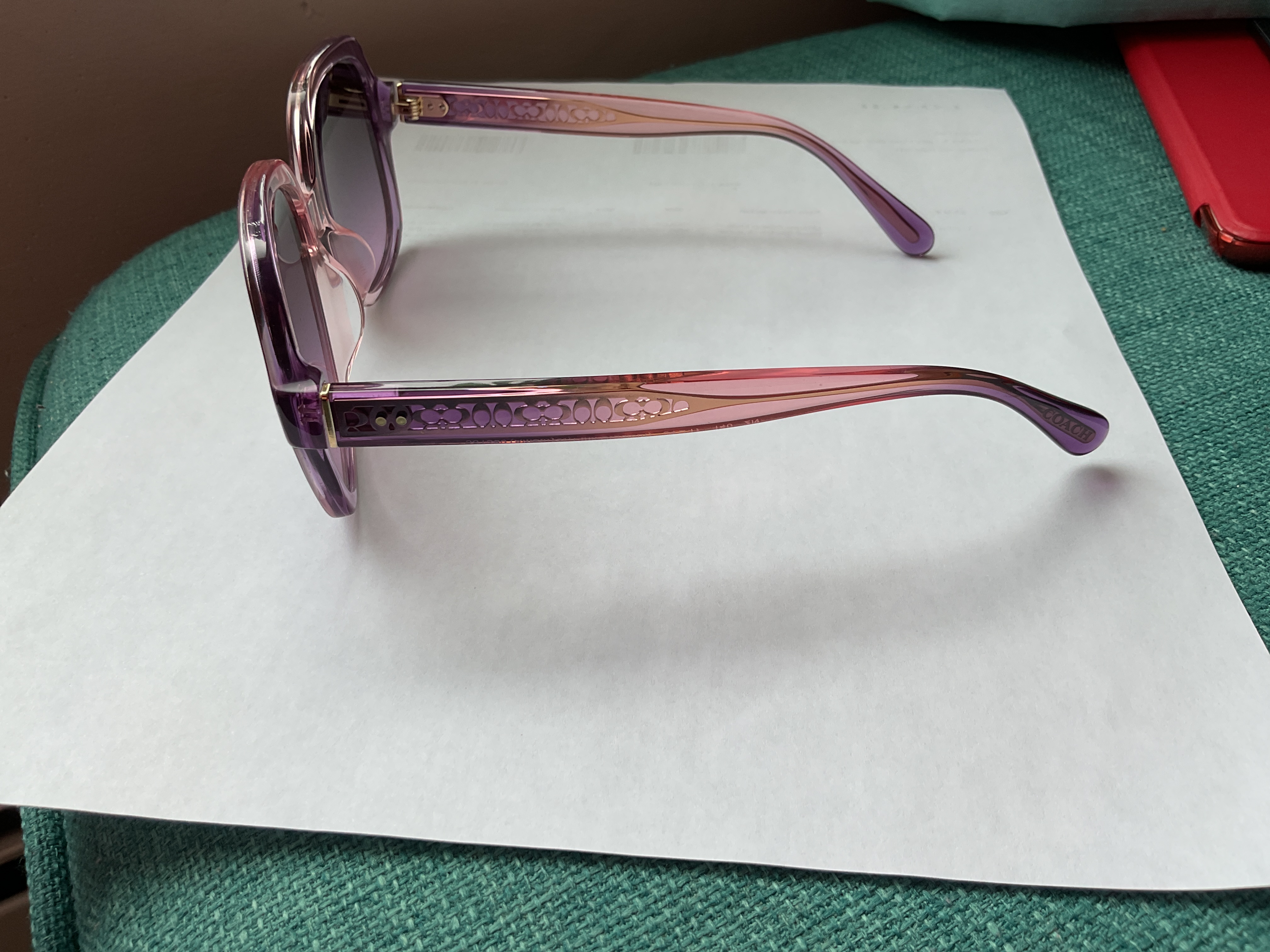 Coach Square Wireframe Ombre Sunglasses HC8408U main image 2