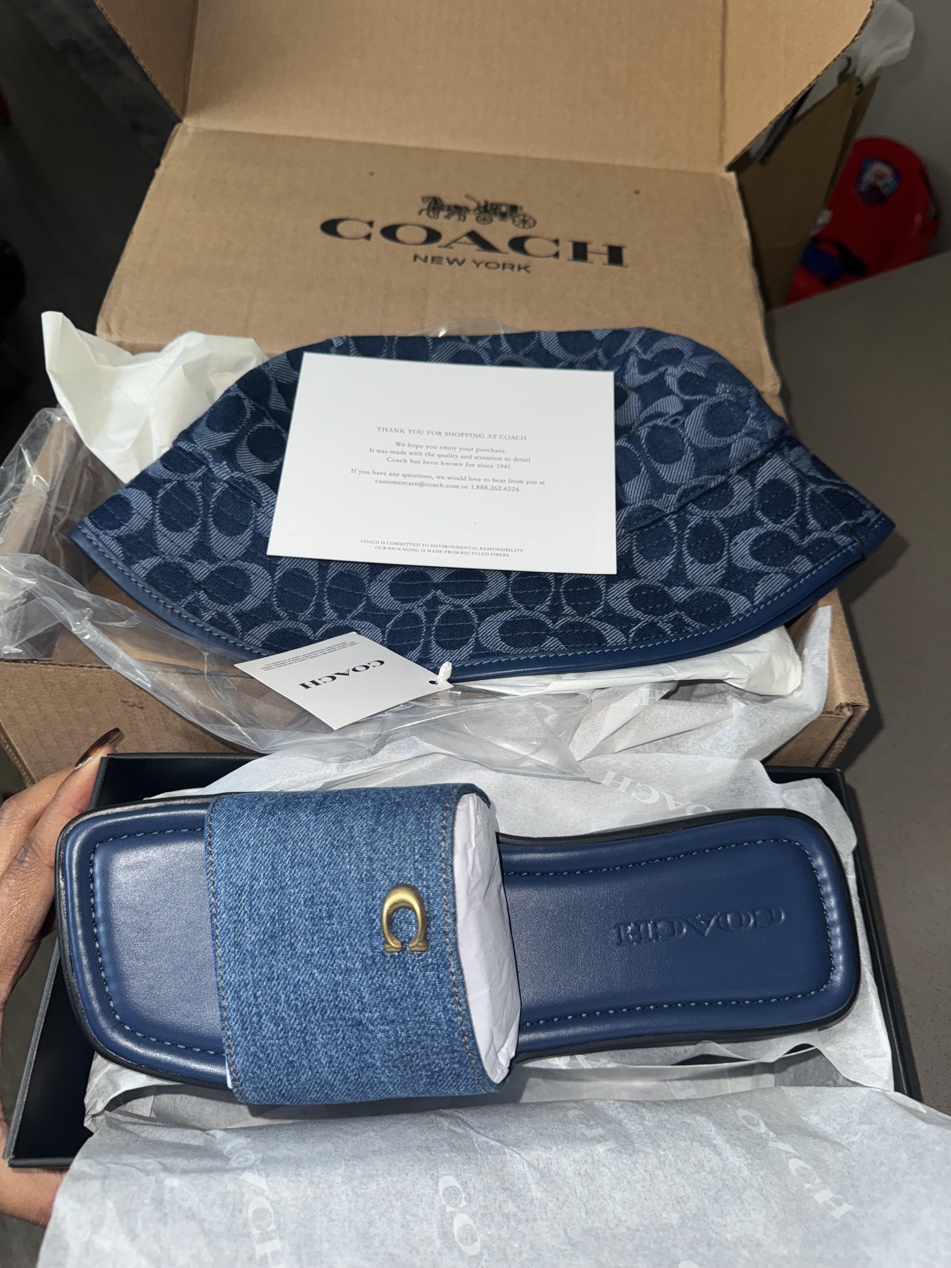 【クラシック】Coachコーチ デニム バケット ハット シグネチャー ジャカード バケット ハット（ハット）｜COACH