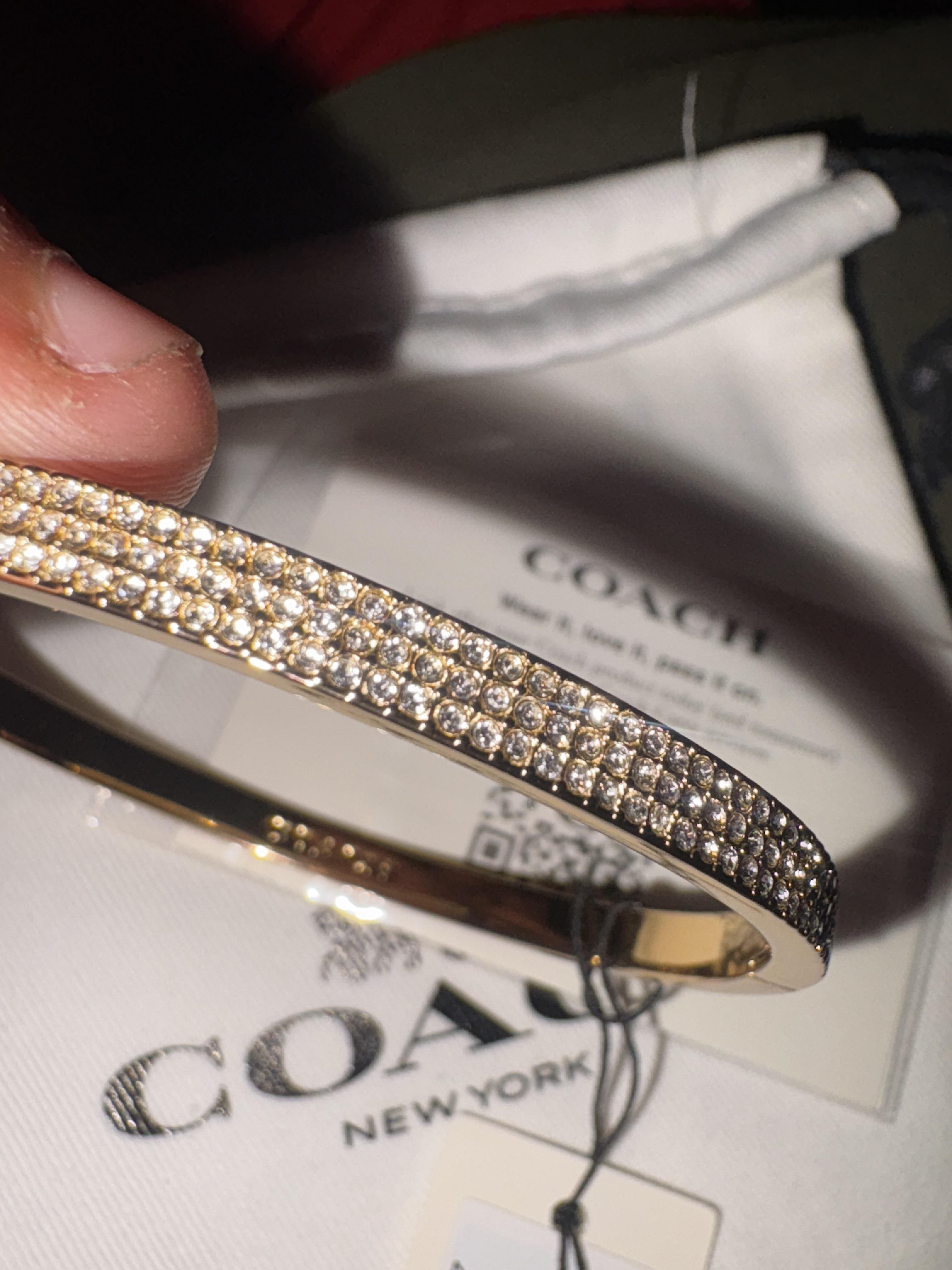COACH Pave Hinged Bangle