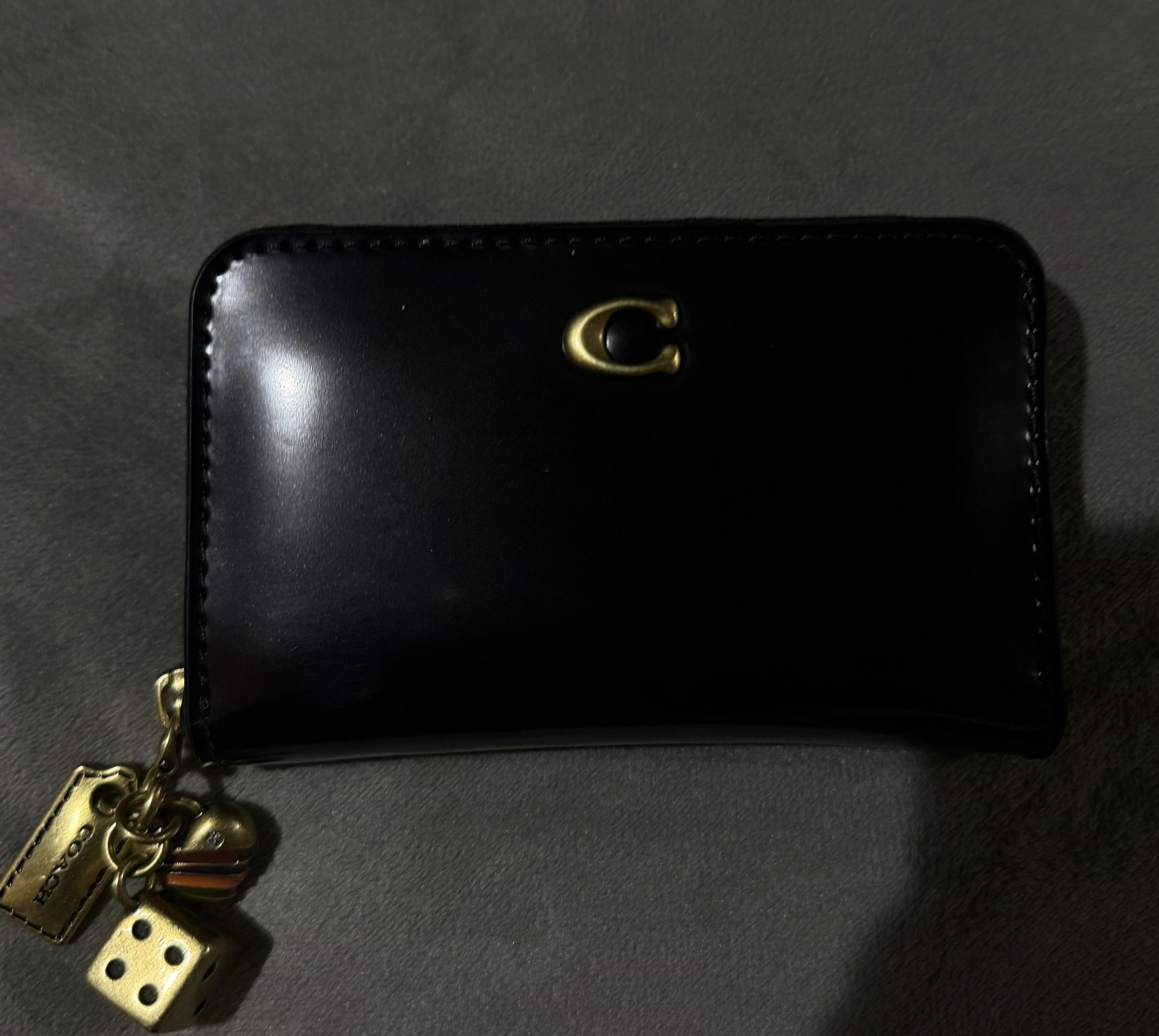 Essential Small Zip Around Card Case In Crystal Signature Jacquard