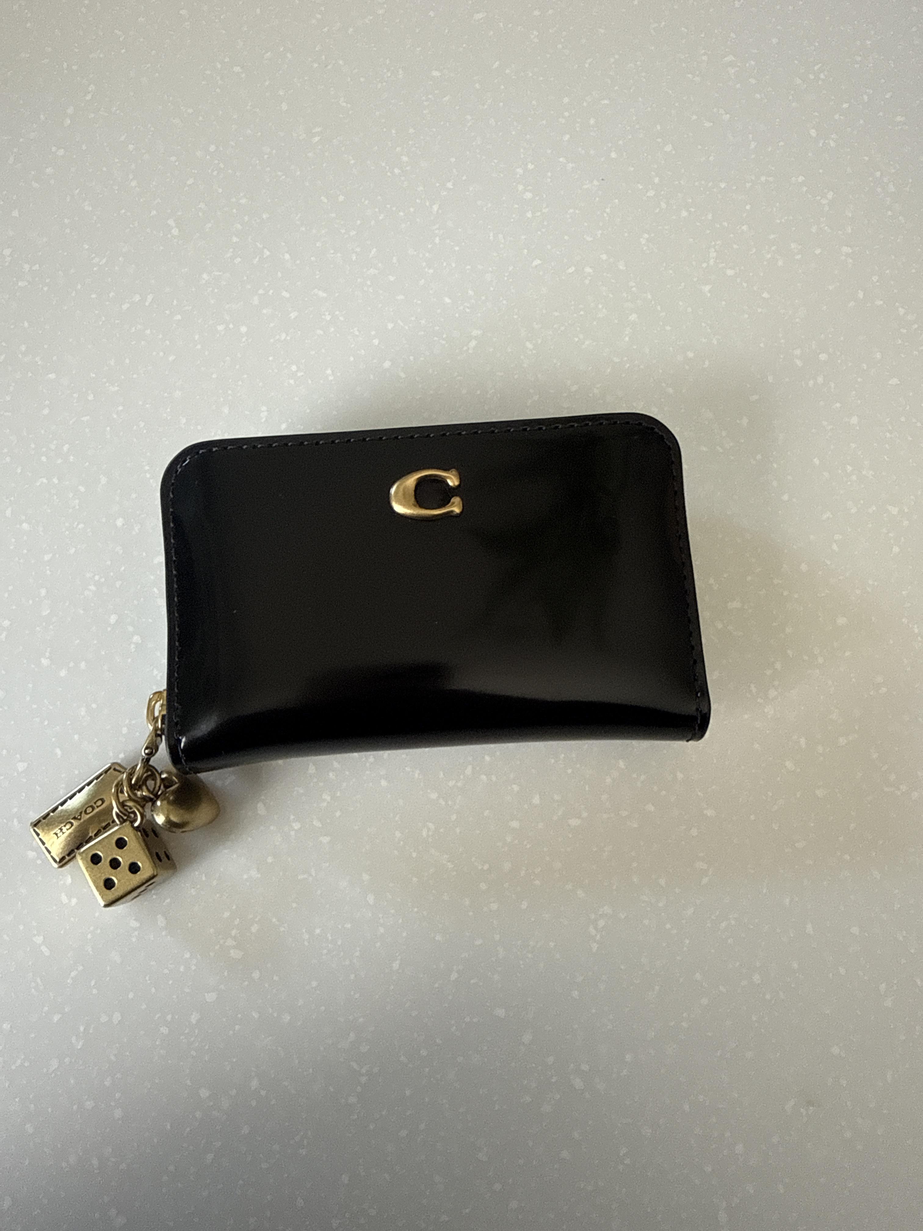 Essential Small Zip Around Card Case In Crystal Signature Jacquard