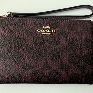 Corner Zip Wristlet In Regenerative Cotton With Plaid Print