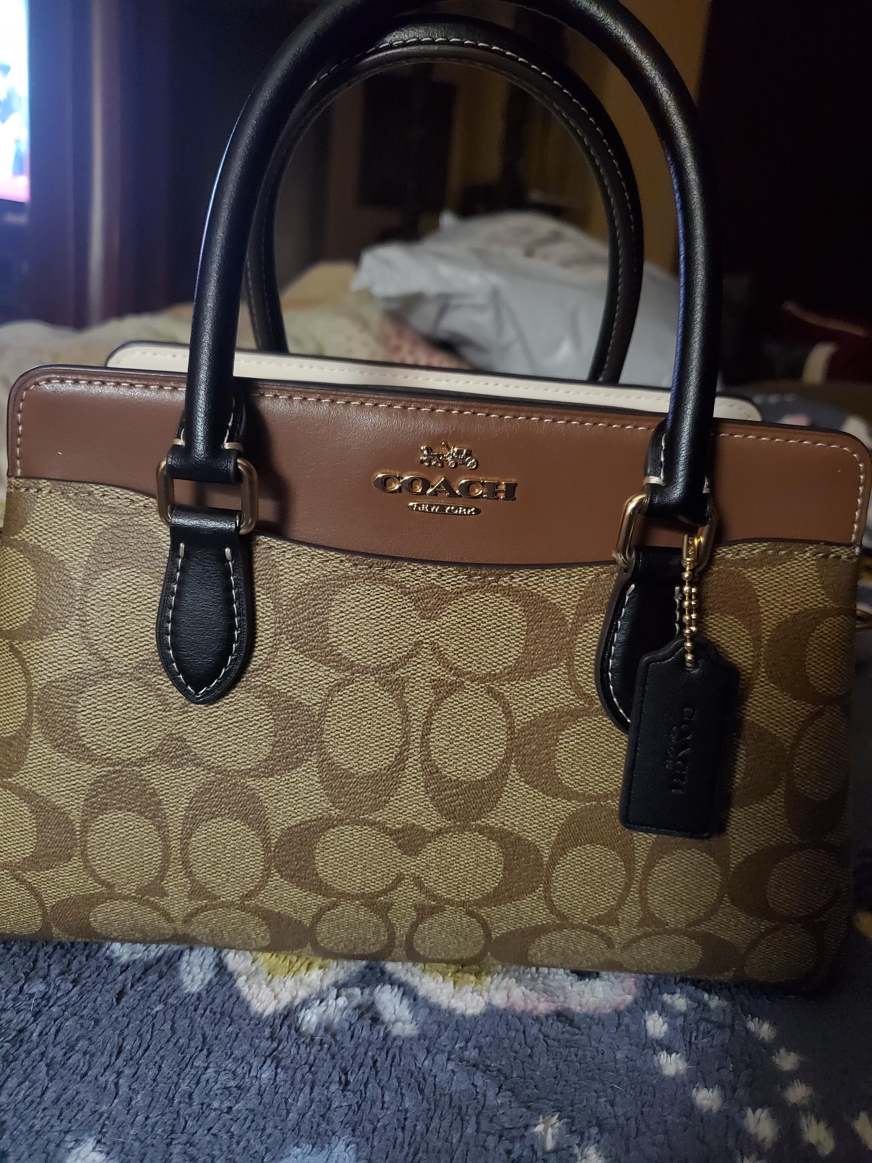 Mini Darcie Carryall Bag In Blocked Signature Canvas | COACH®