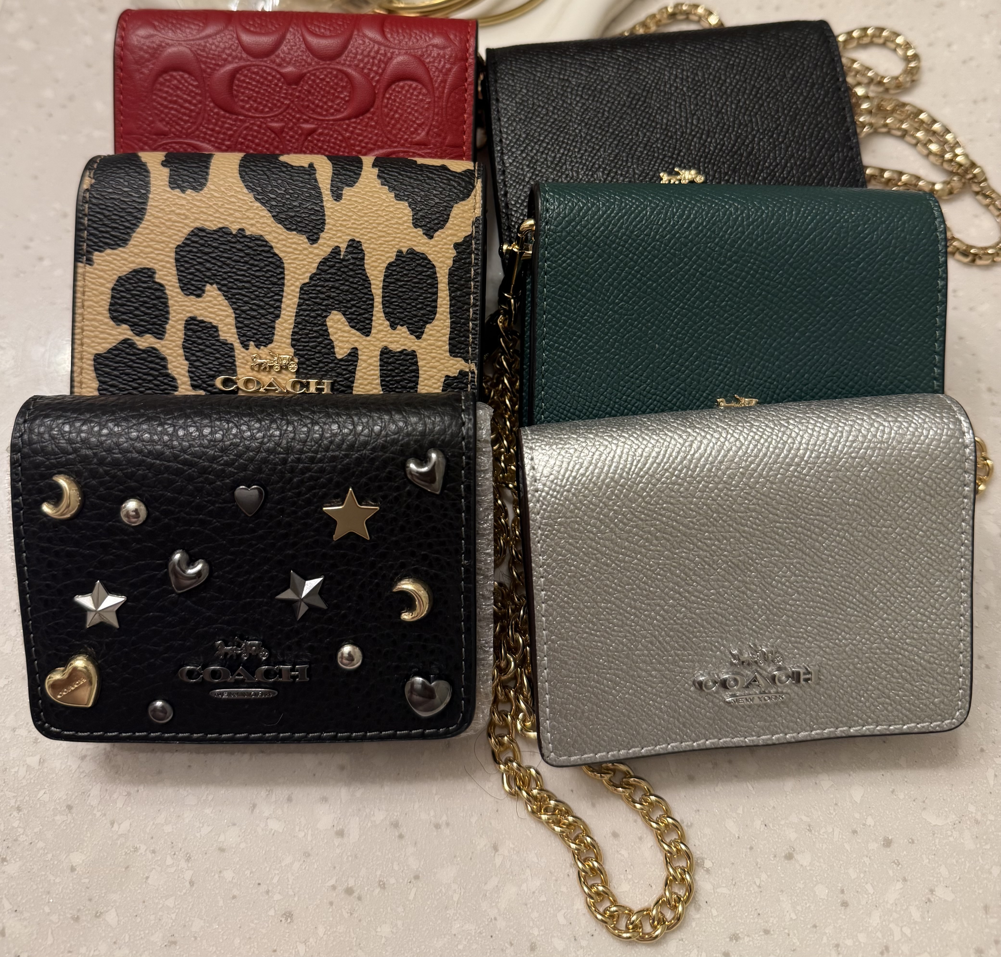 Mini Wallet On A Chain With Sparkly Butterfly Print | Accessories