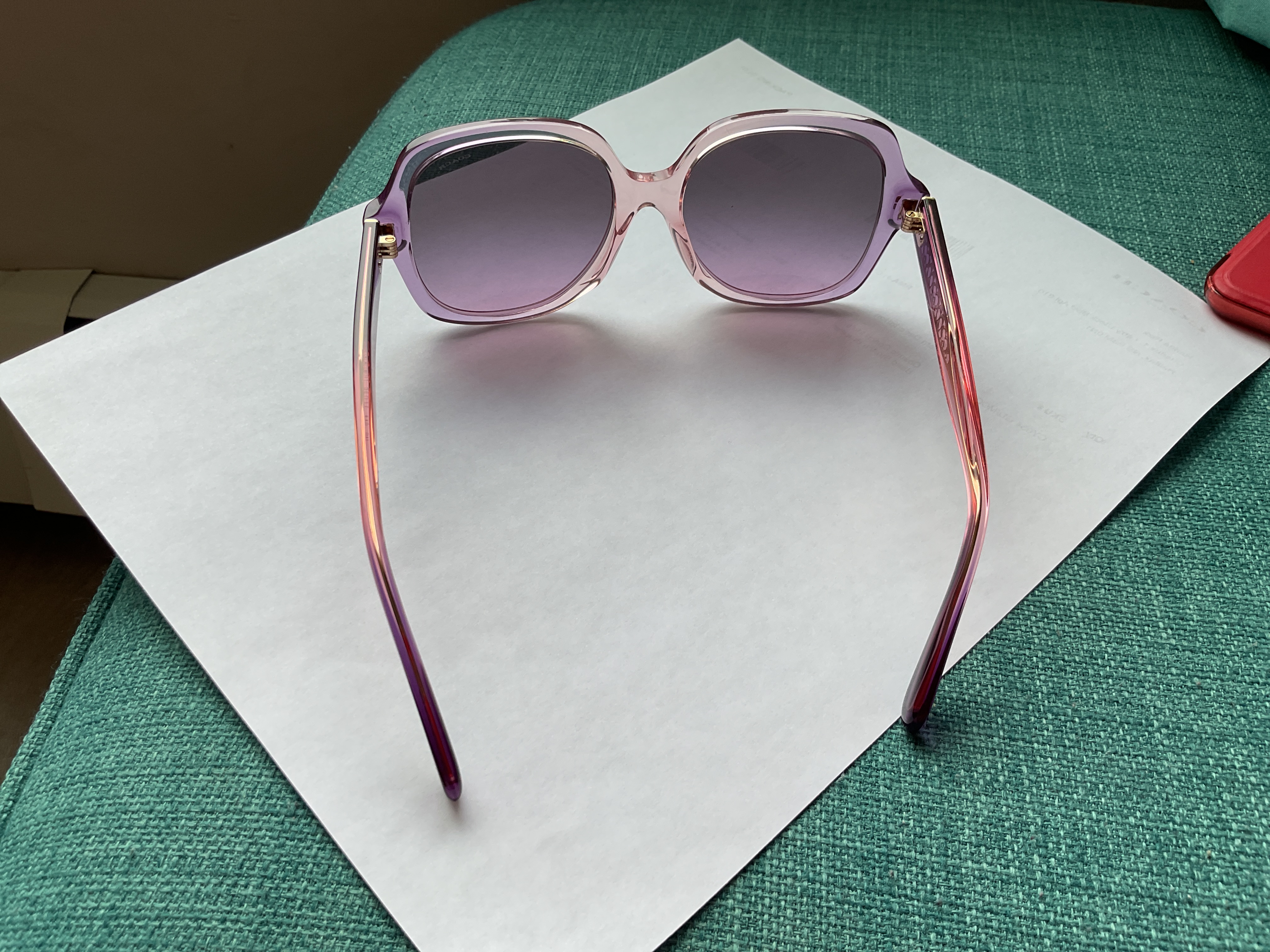 COACH® | Signature Ombré Oversized Square Sunglasses display picture 2