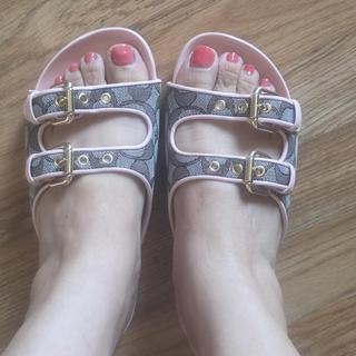 Two Band Buckle Sandal In Signature Jacquard | Other Shoes | Coach