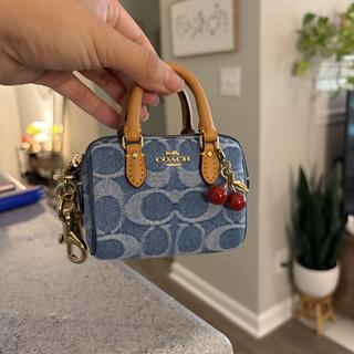 Mini Rowan Bag Charm In Signature Denim | Accessories | Coach | COACH®