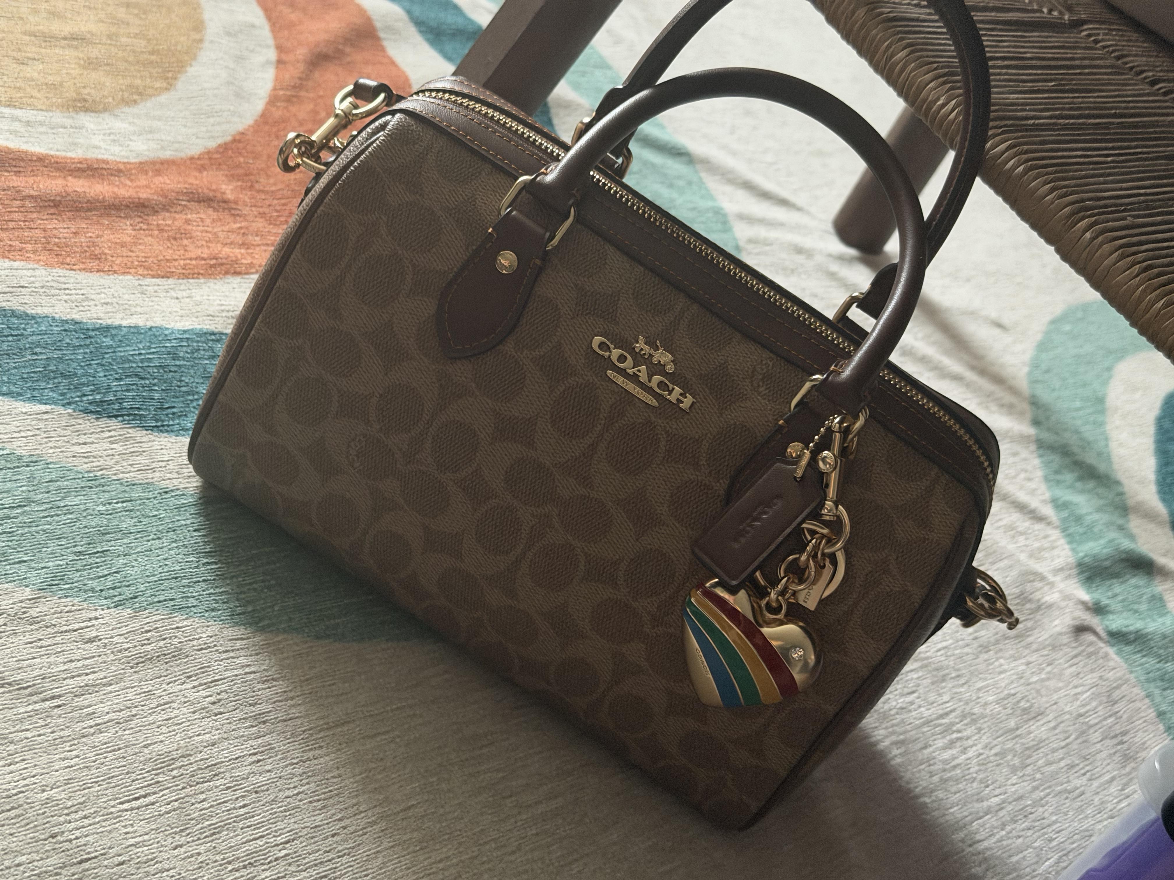 Rowan Satchel Bag In Signature Jacquard With Floral Embroidery