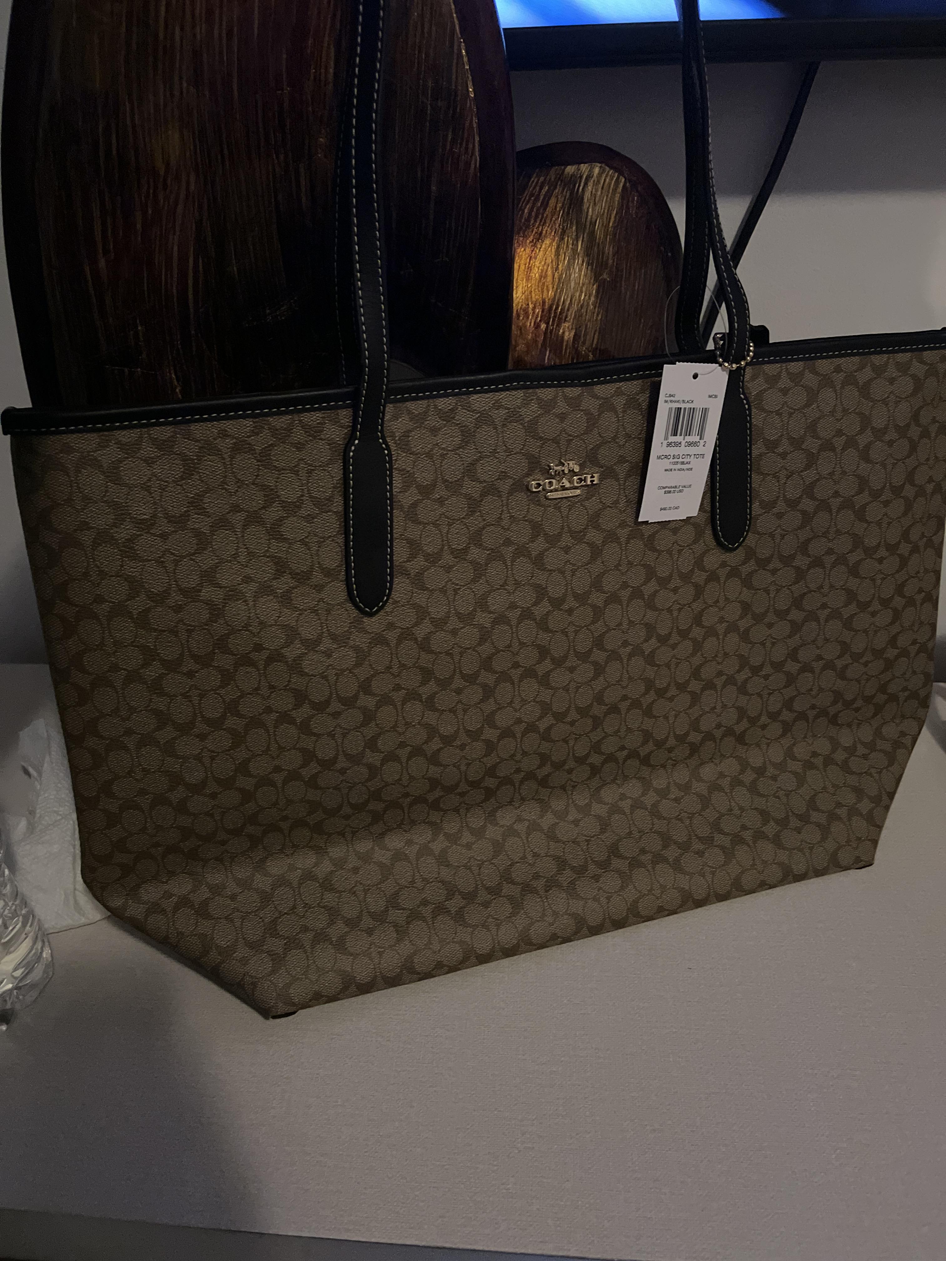 City Tote Bag With Buffalo Plaid Print | COACH®