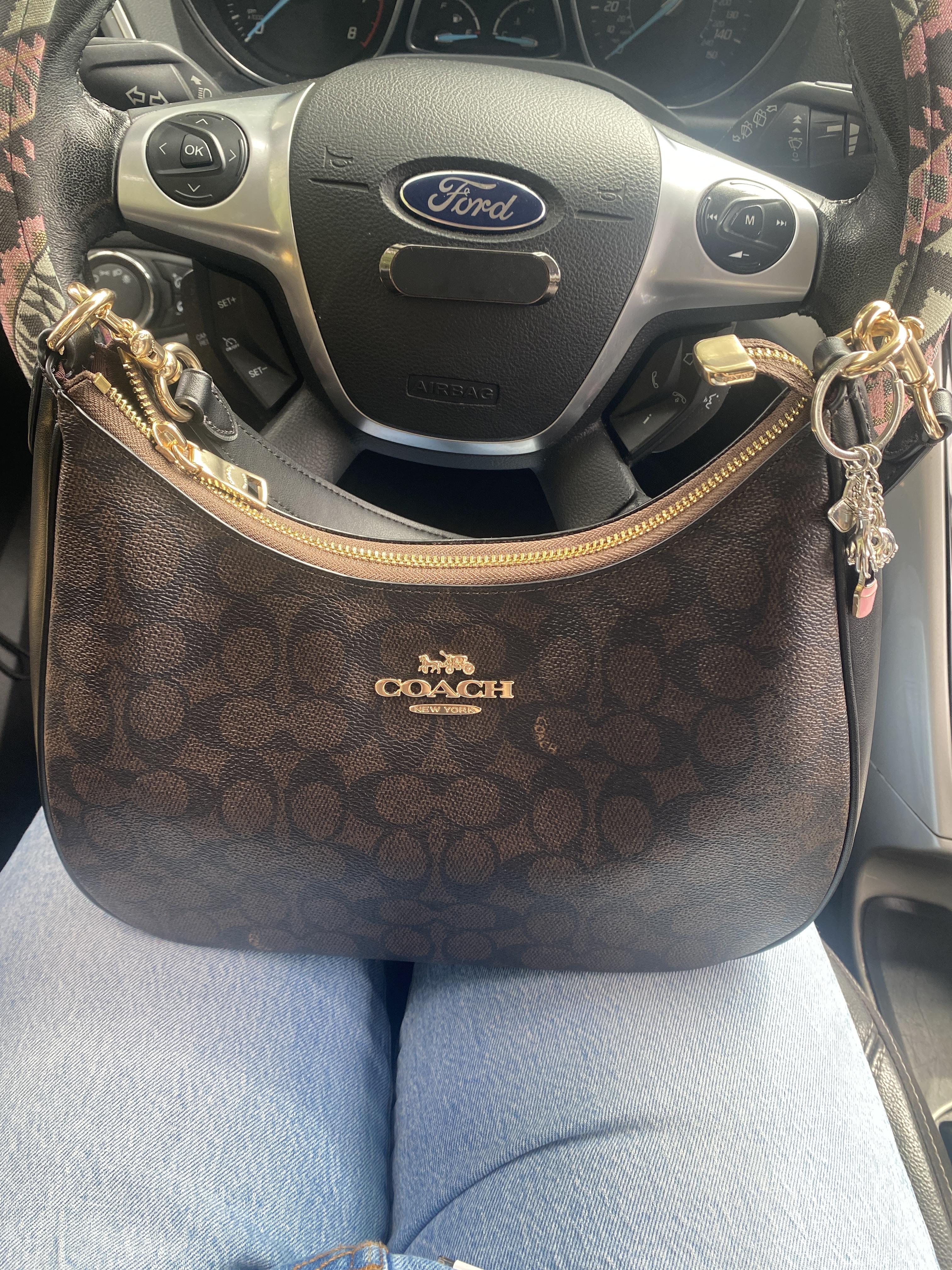 Teri Hobo Bag In Signature Canvas With Stripe | COACH®