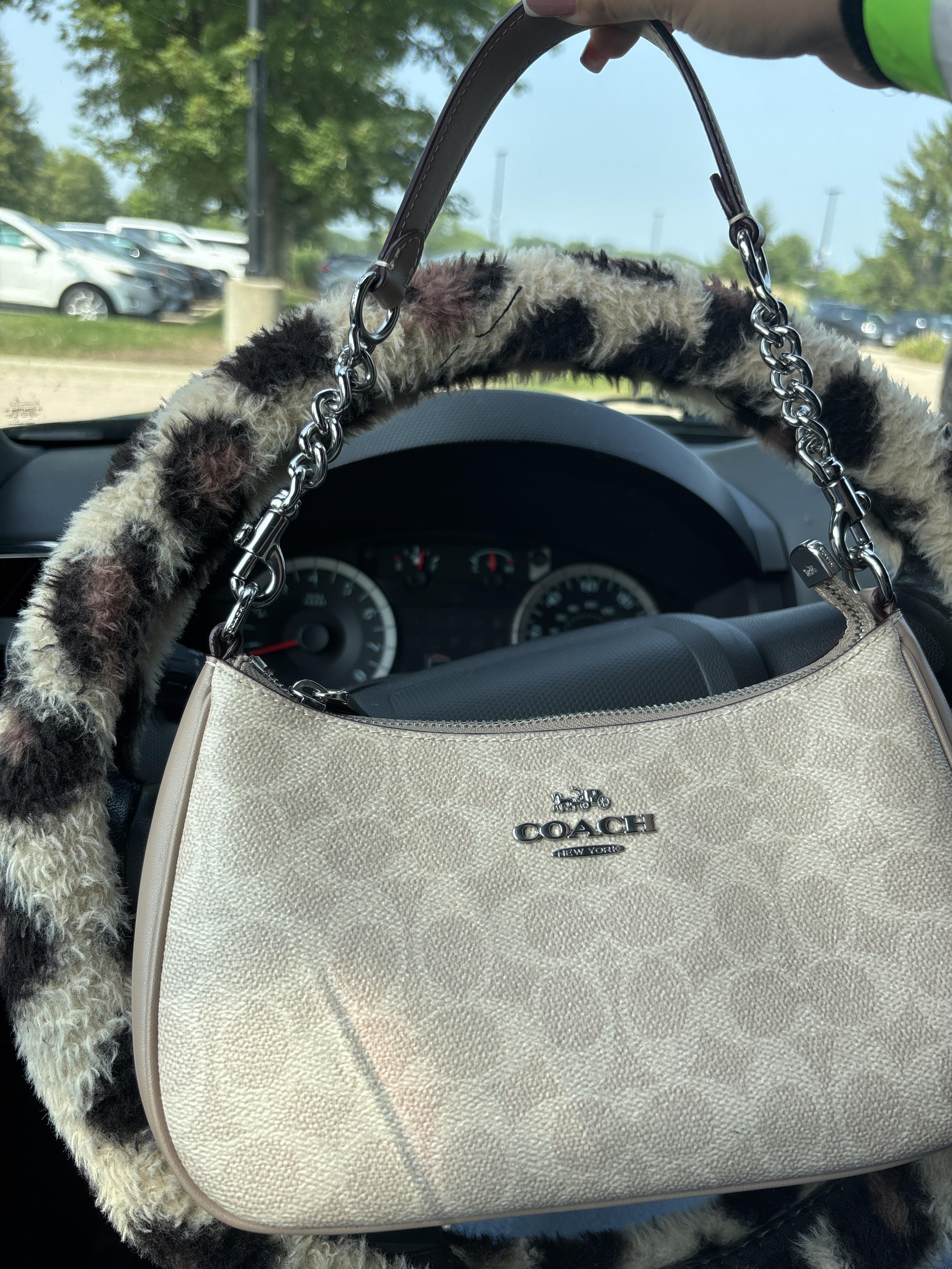 Teri Shoulder Bag In Signature Jacquard With Floral Embroidery