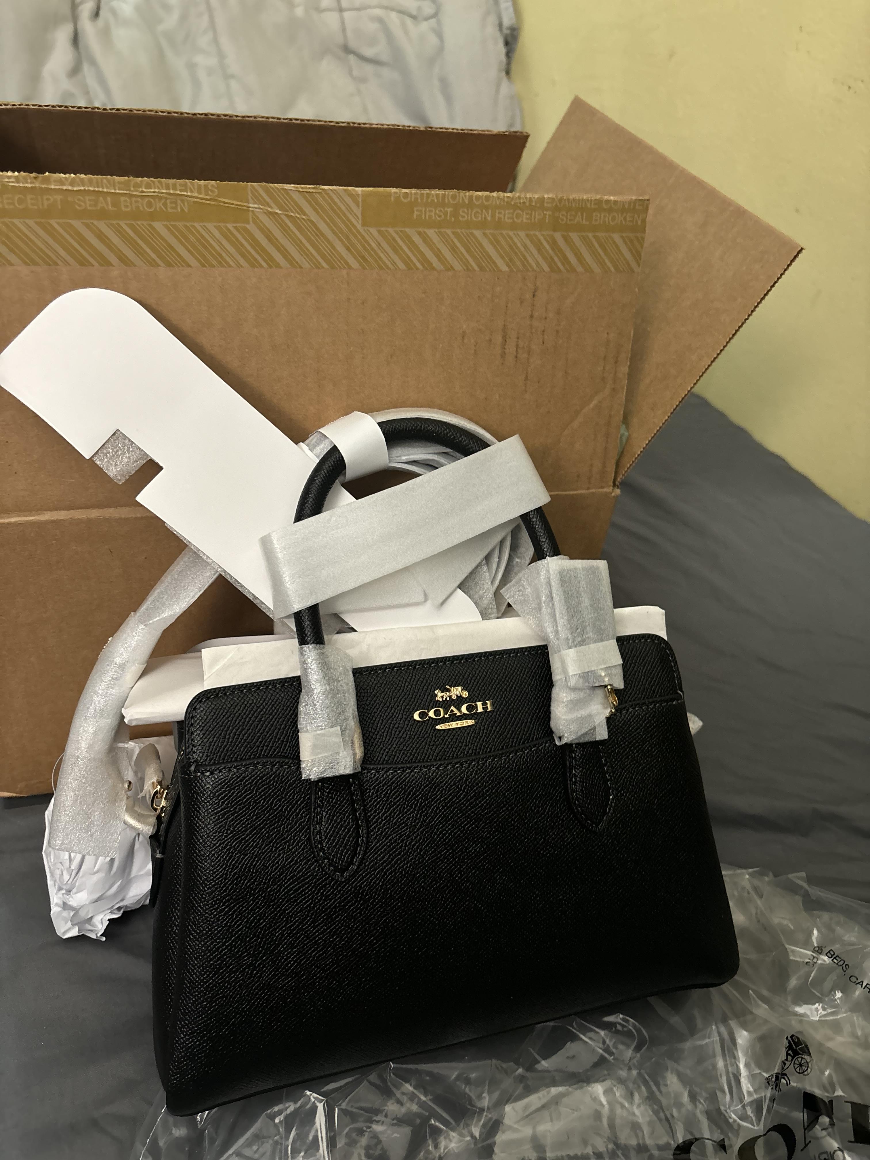 Mini Darcie Carryall Bag In Signature Canvas With Floral Applique