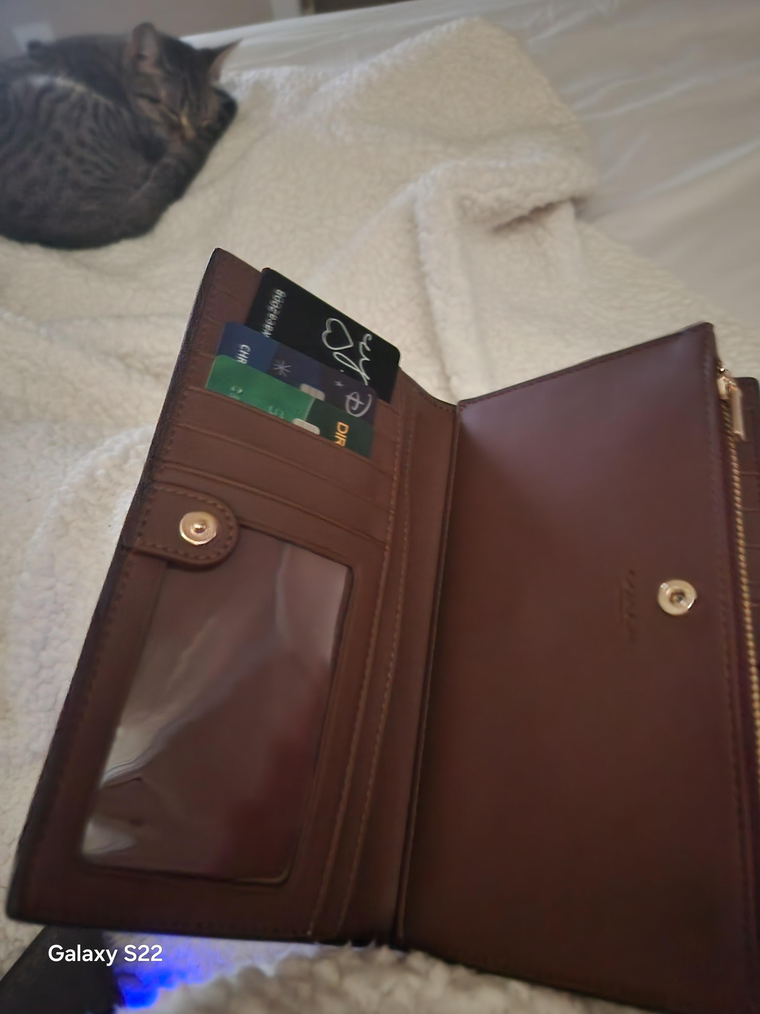Slim Zip Wallet In Signature Canvas With Stripe | Wallets | Coach