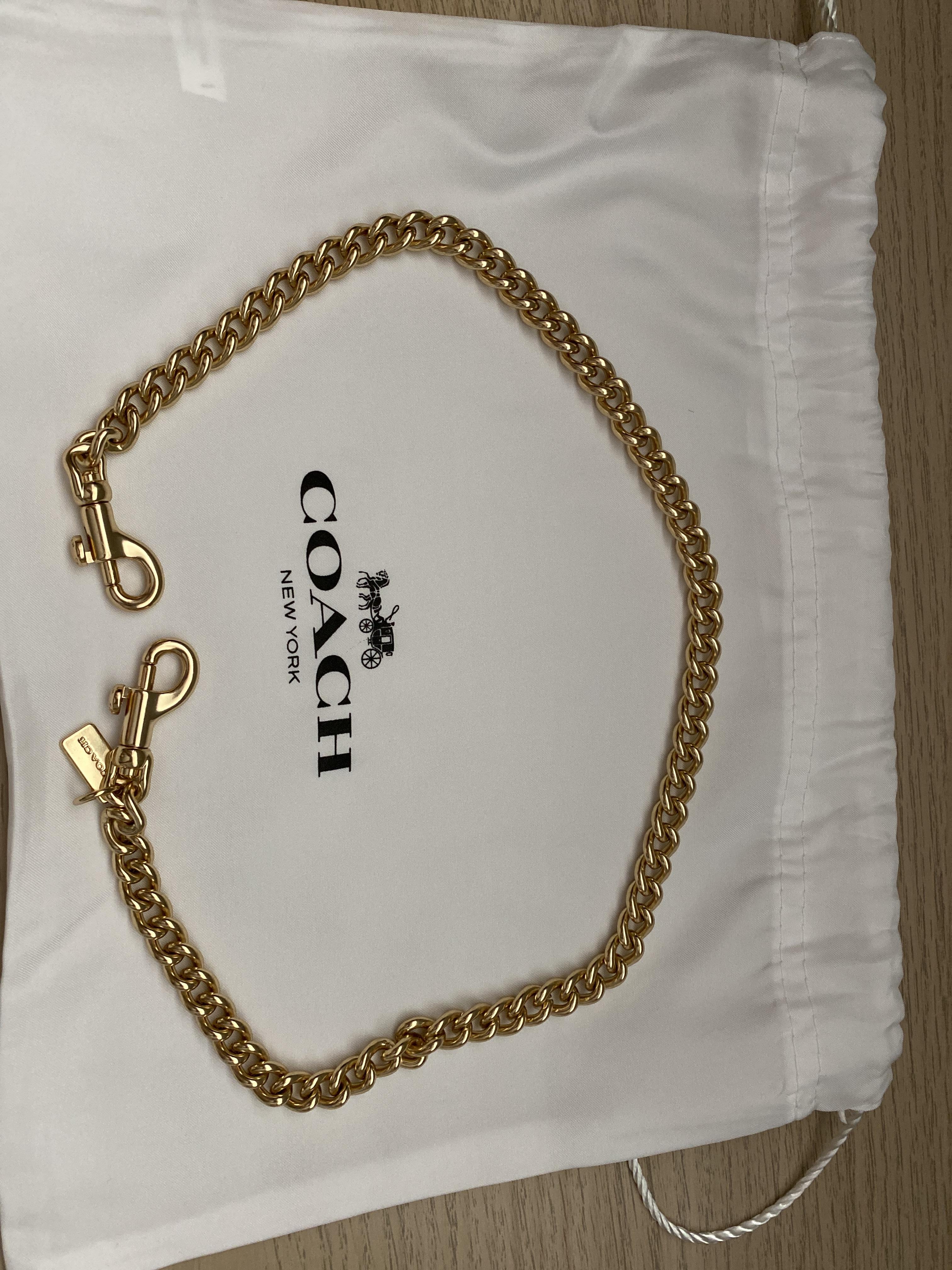 Coach Gold Chain Strap 46” Replacement Strap NWT Coach Signature Link Chain Straps New | Mercari main image 4