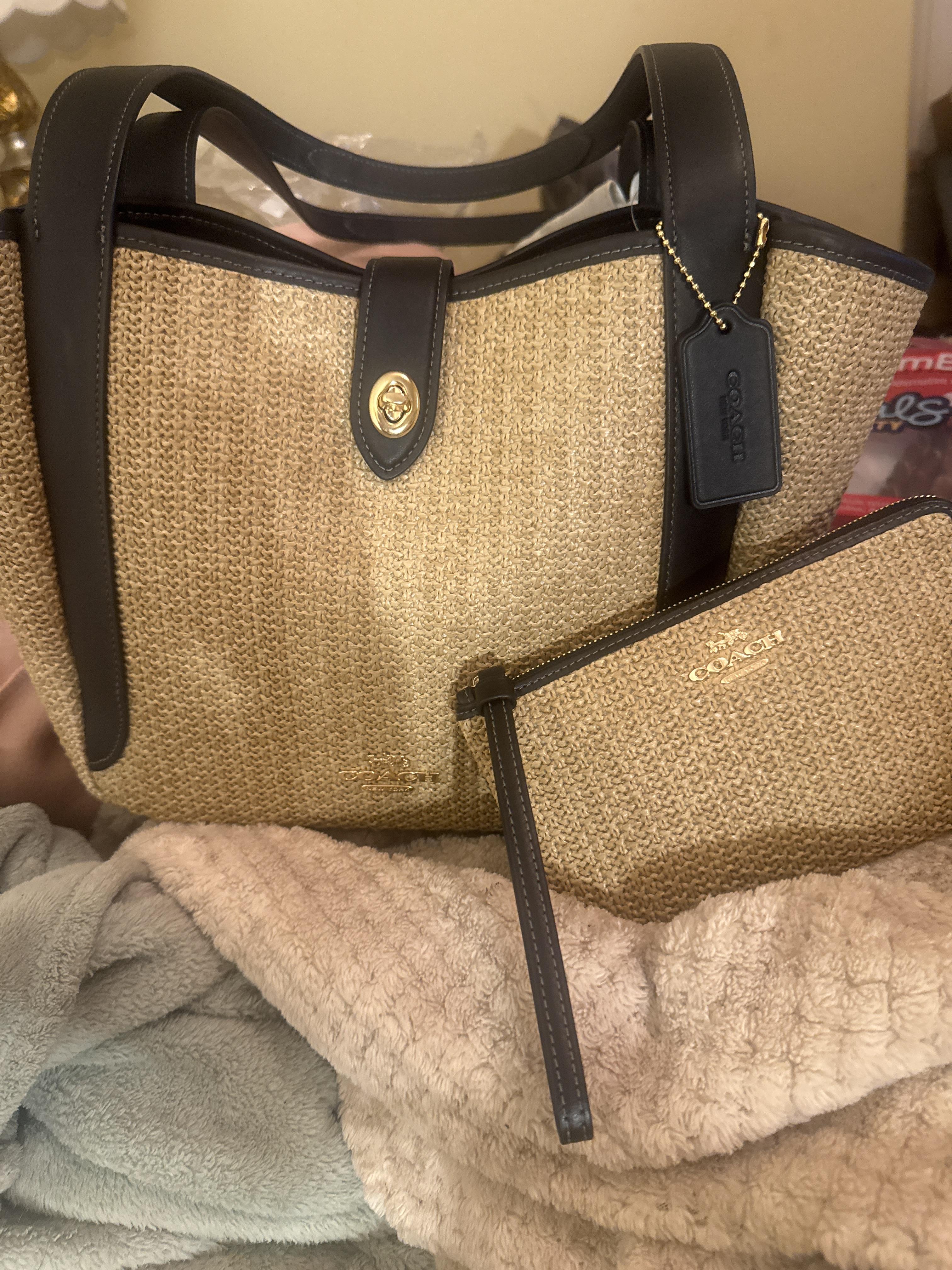 Hadley Turnlock Tote Bag With Signature Canvas | Bags | Coach | COACH®
