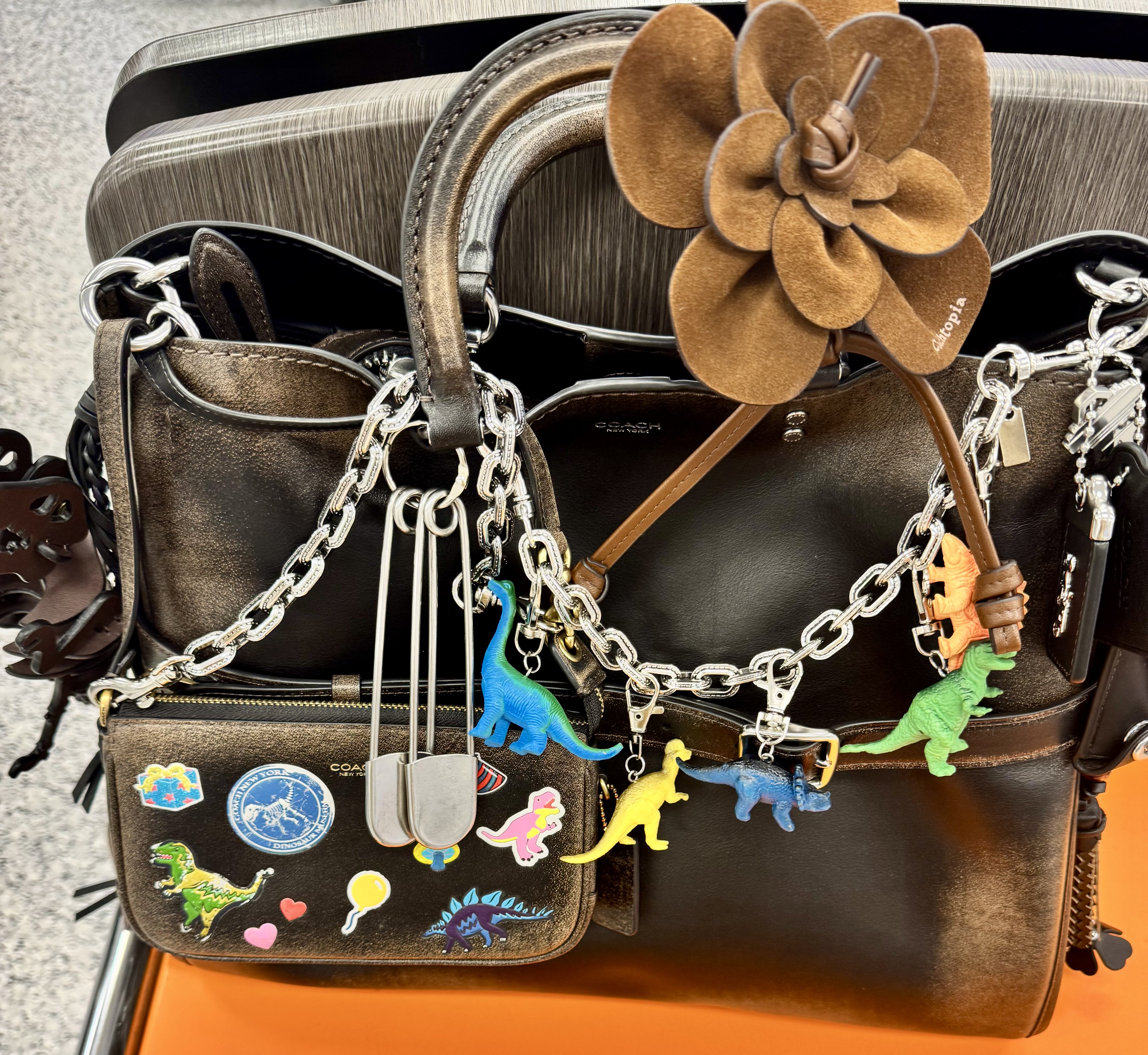 Rogue Bag 40 In Loved Leather With Charms | Bags | Coach | COACH®