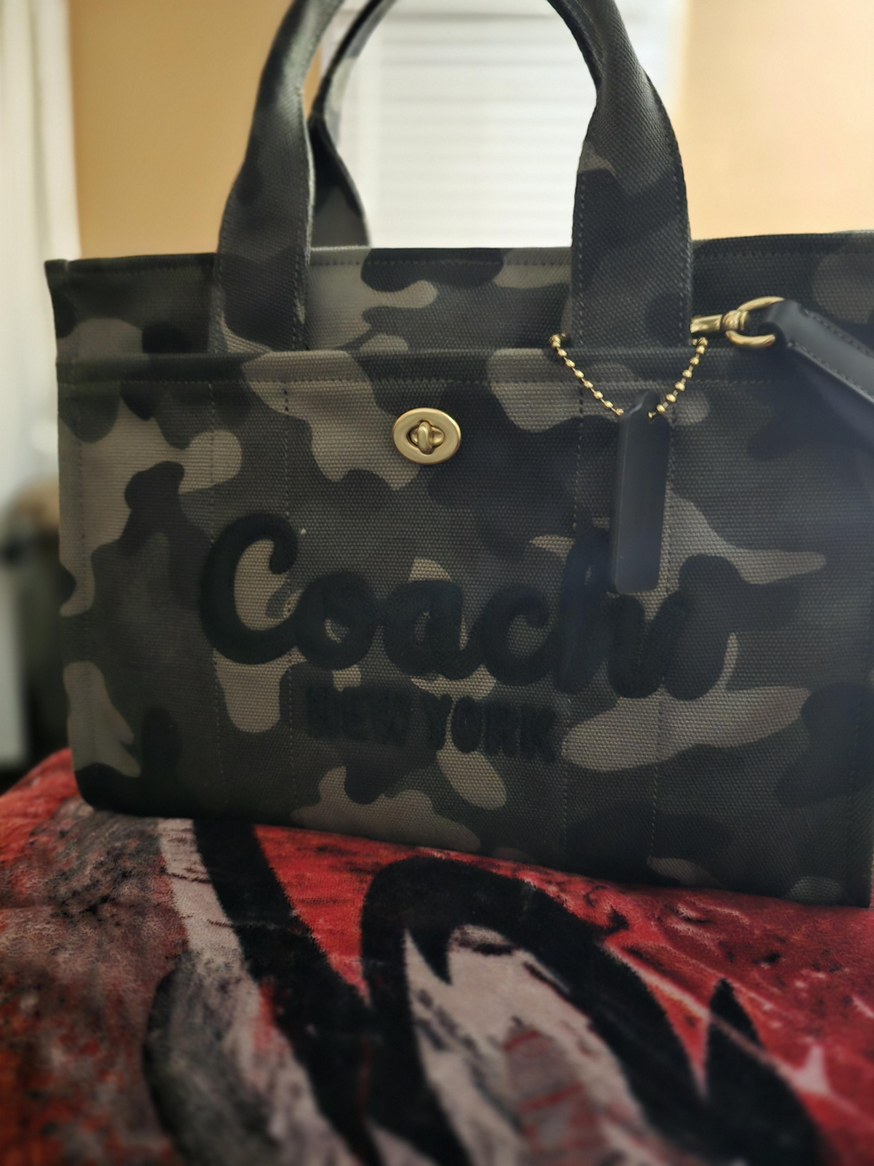 coach ダークグレー レザートートバッグ　☺︎ コーチファクトリー COACH FACTORY バッグ トートバッグ CU759 IMXAQ