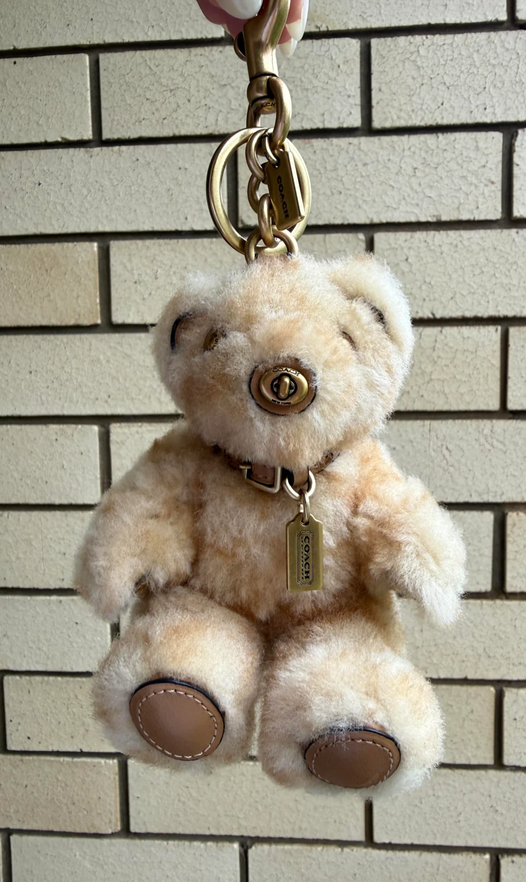 COACH® | Bear Bag Charm In Signature Shearling